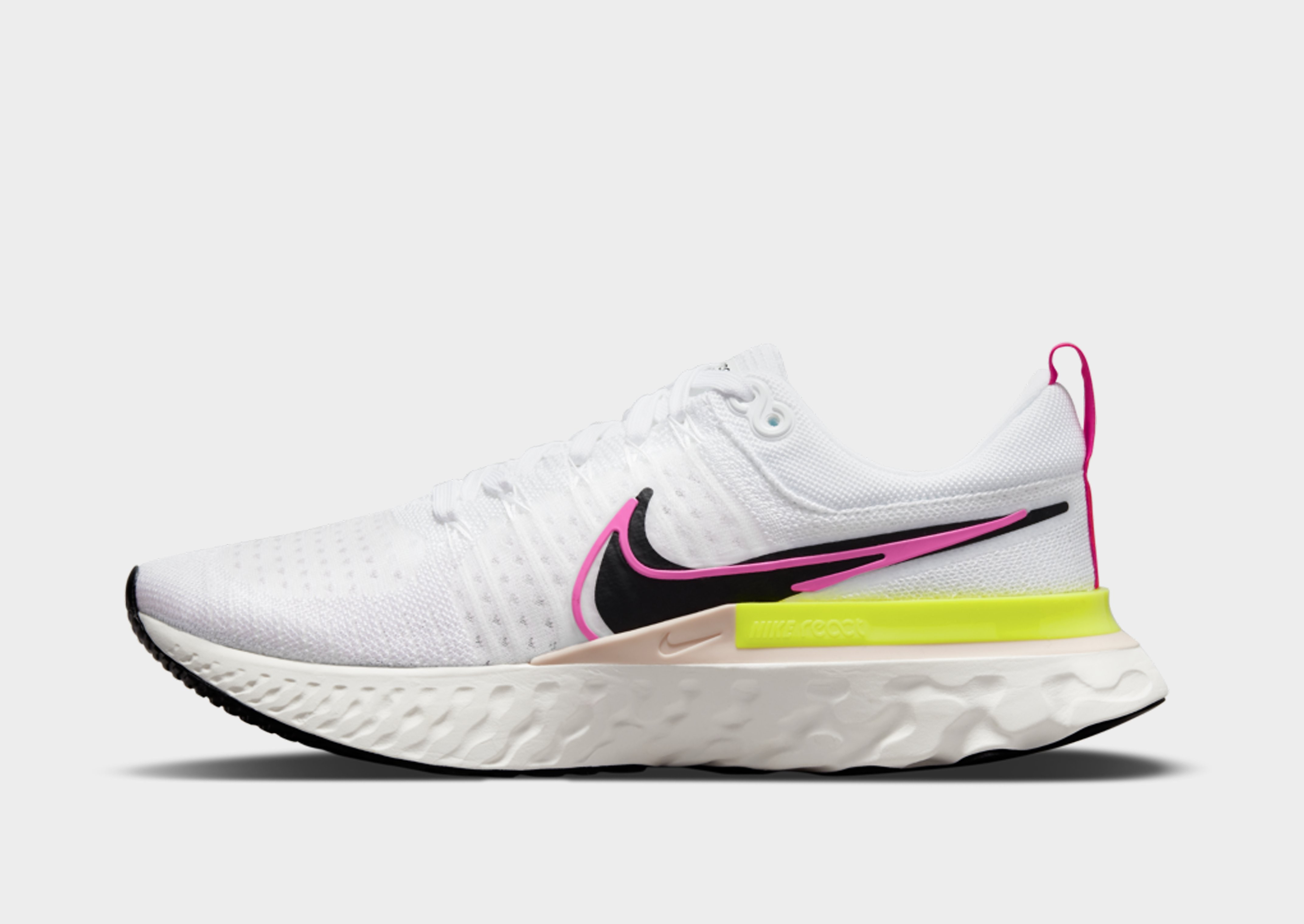 

Nike React Infinity Run Flyknit 2 - White/Sail/Pink Blast/Black - Mens, White/Sail/Pink Blast/Black