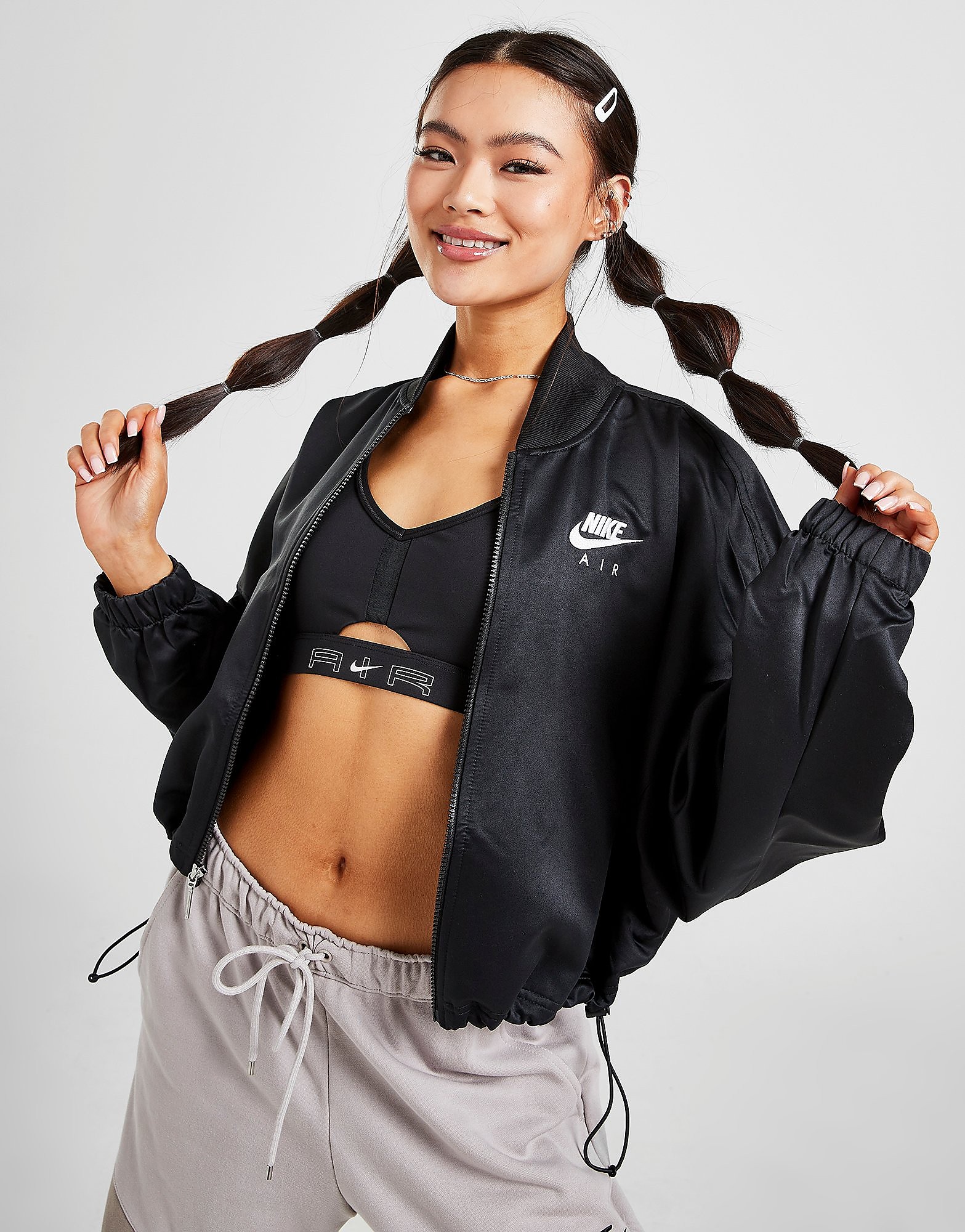 

Nike Air Woven Jacket - Black/White - Womens, Black/White