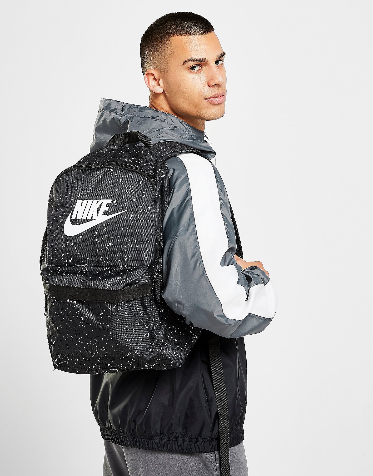 

Nike Heritage Speckle Backpack - Only at JD - Black/Black/White - Kids, Black/Black/White
