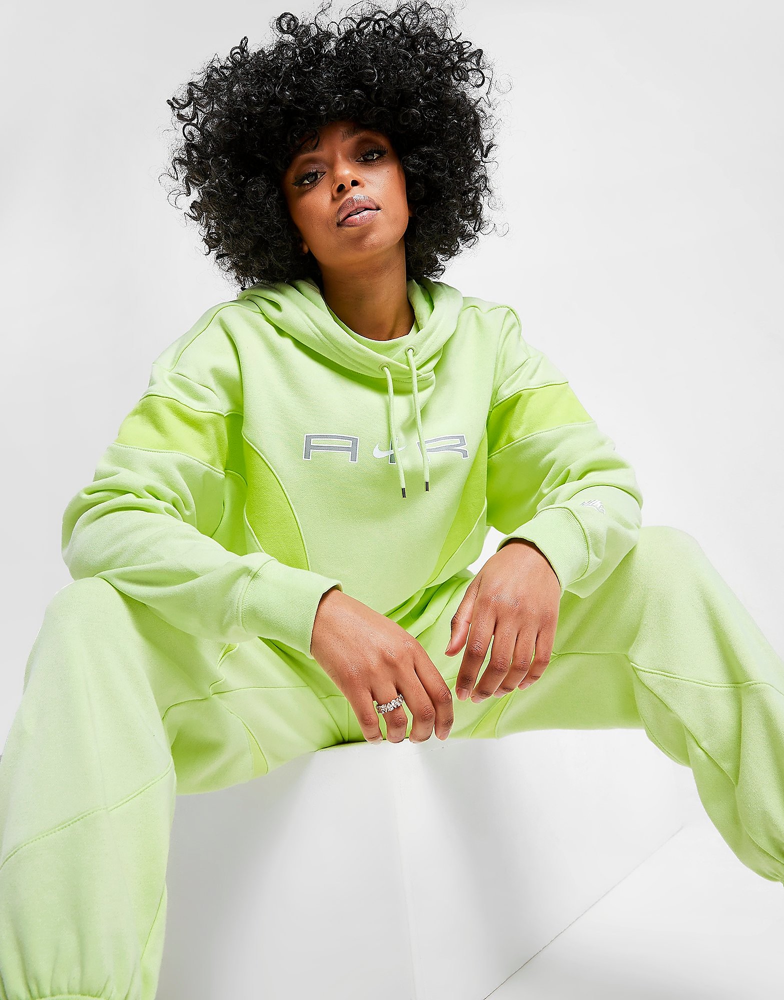 

Nike Air Overhead Hoodie - Lime Ice/Light Lemon Twist/White - Womens, Lime Ice/Light Lemon Twist/White