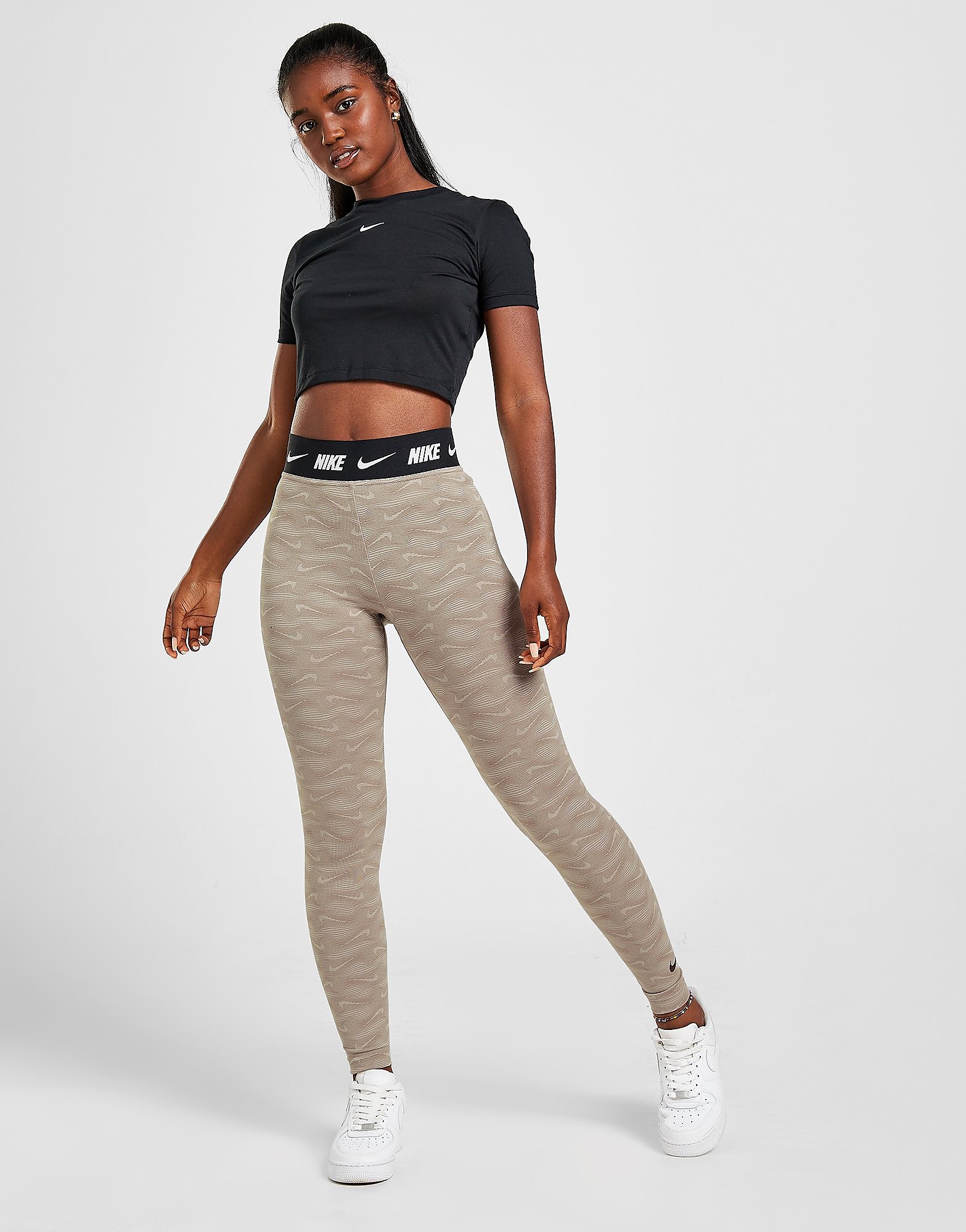 

Nike All-Over Print Leggings - College Grey - Womens, College Grey