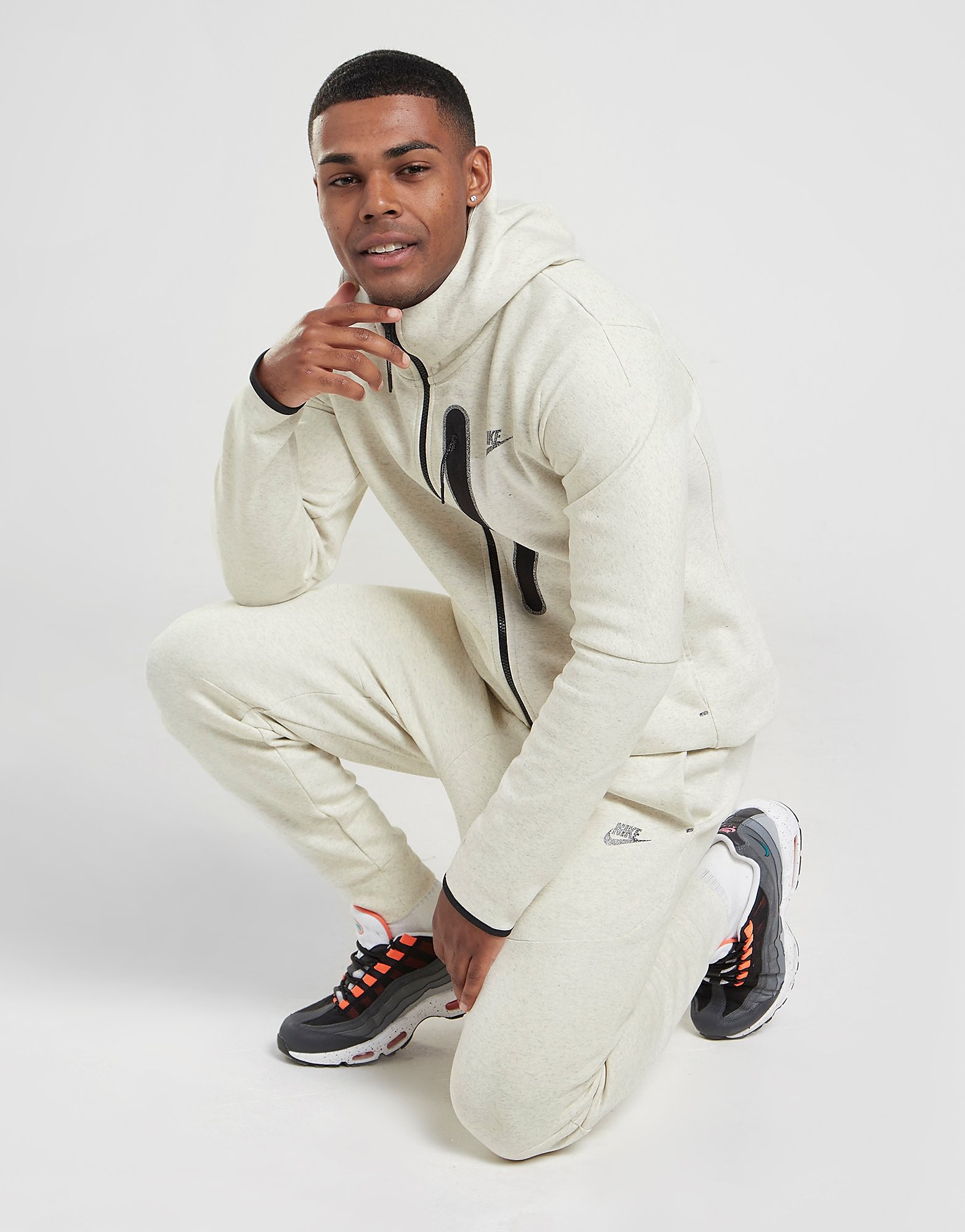 

Nike Tech Fleece Joggers - White/Heather - Mens, White/Heather