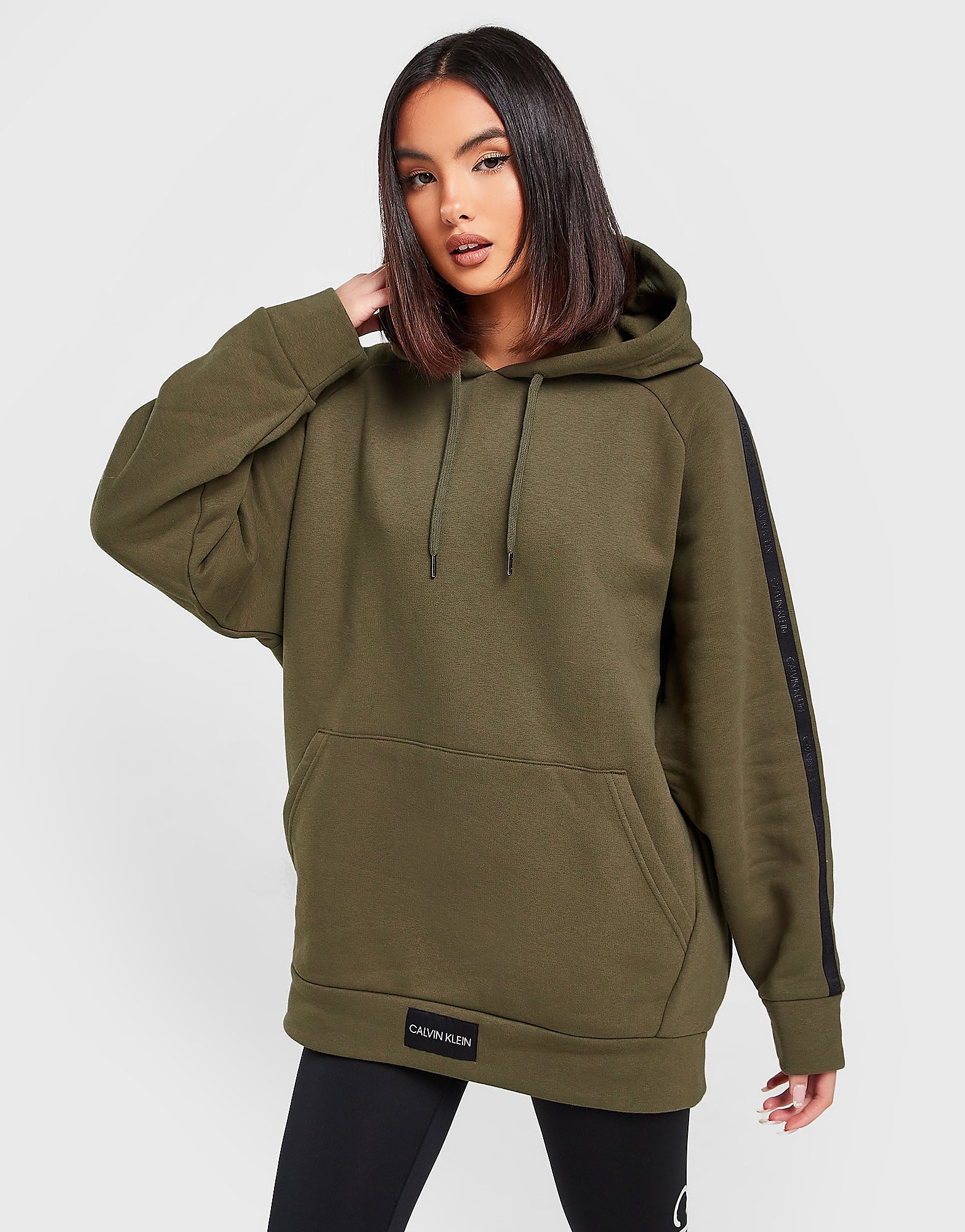 

Calvin Klein Performance Tape Overhead Hoodie - Only at JD - Green - Womens, Green