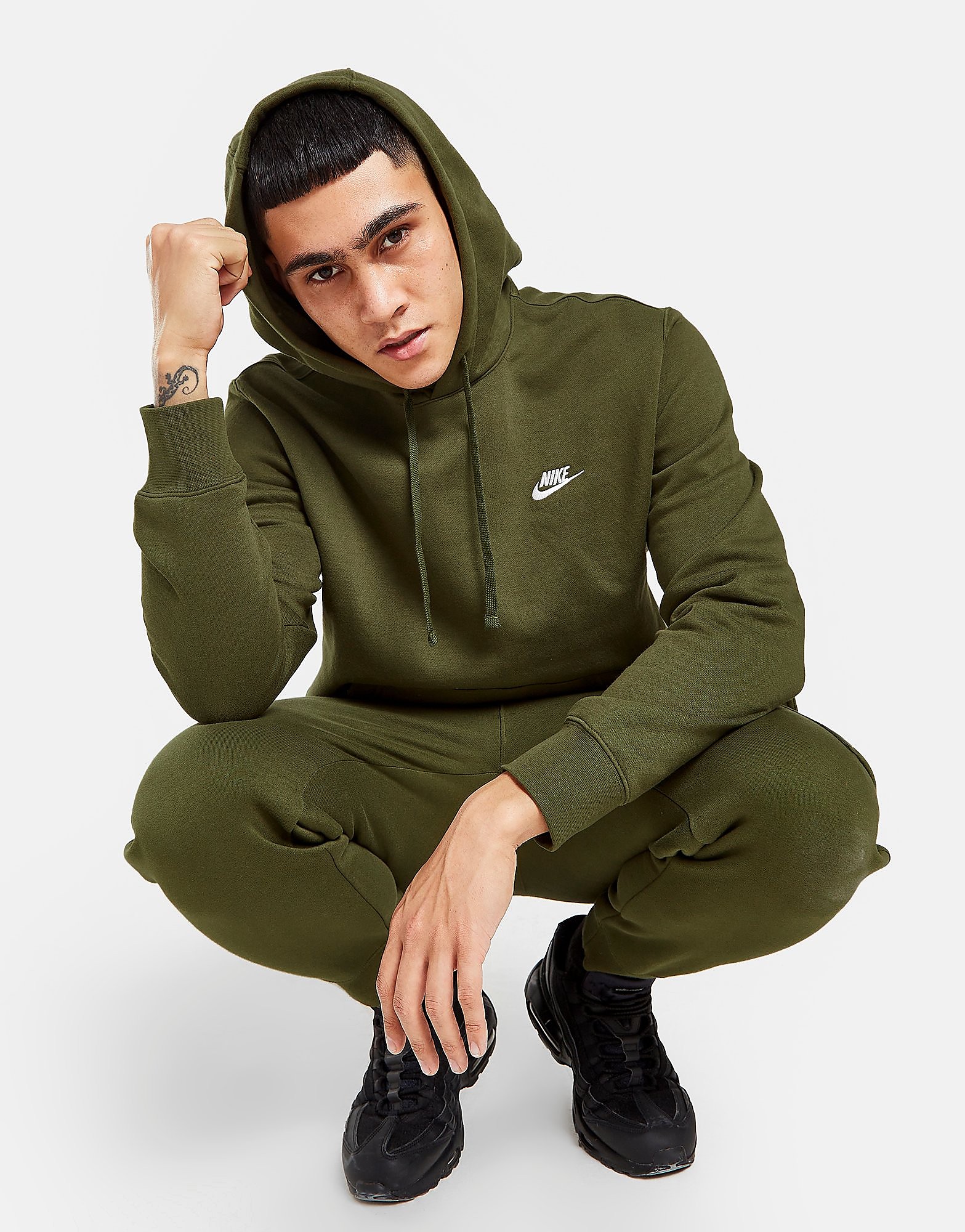 

Nike Foundation Hoodie - Only at JD - Rough Green/Rough Green/White - Mens, Rough Green/Rough Green/White