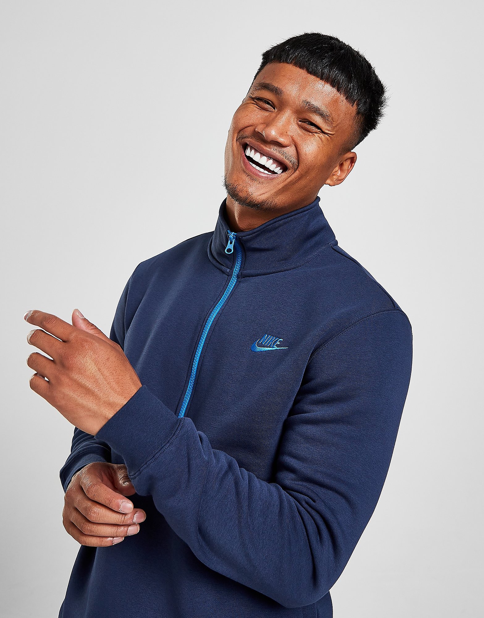 

Nike Foundation Half-Zip Hoodie - Midnight Navy/Signal Blue/Signal Blue - Mens, Midnight Navy/Signal Blue/Signal Blue