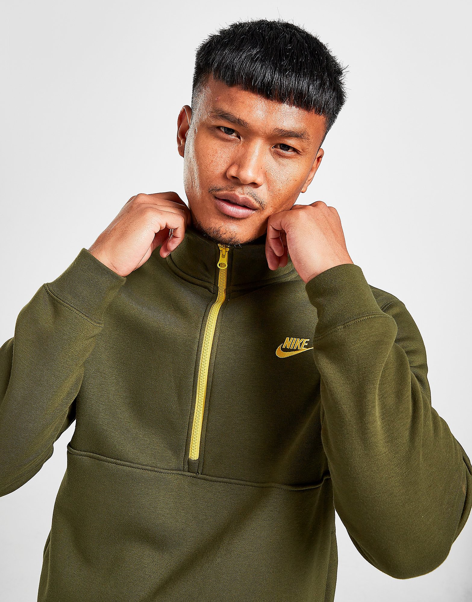 

Nike Foundation 1/2 Zip Track Top - Rough Green/Saturn Gold/Saturn Gold - Mens, Rough Green/Saturn Gold/Saturn Gold