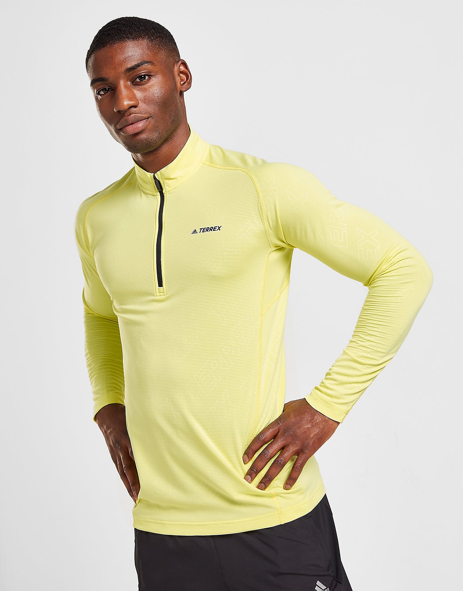 

adidas Terrex Tracerocker 1/2 Zip Track Top - Pulse Yellow - Mens, Pulse Yellow