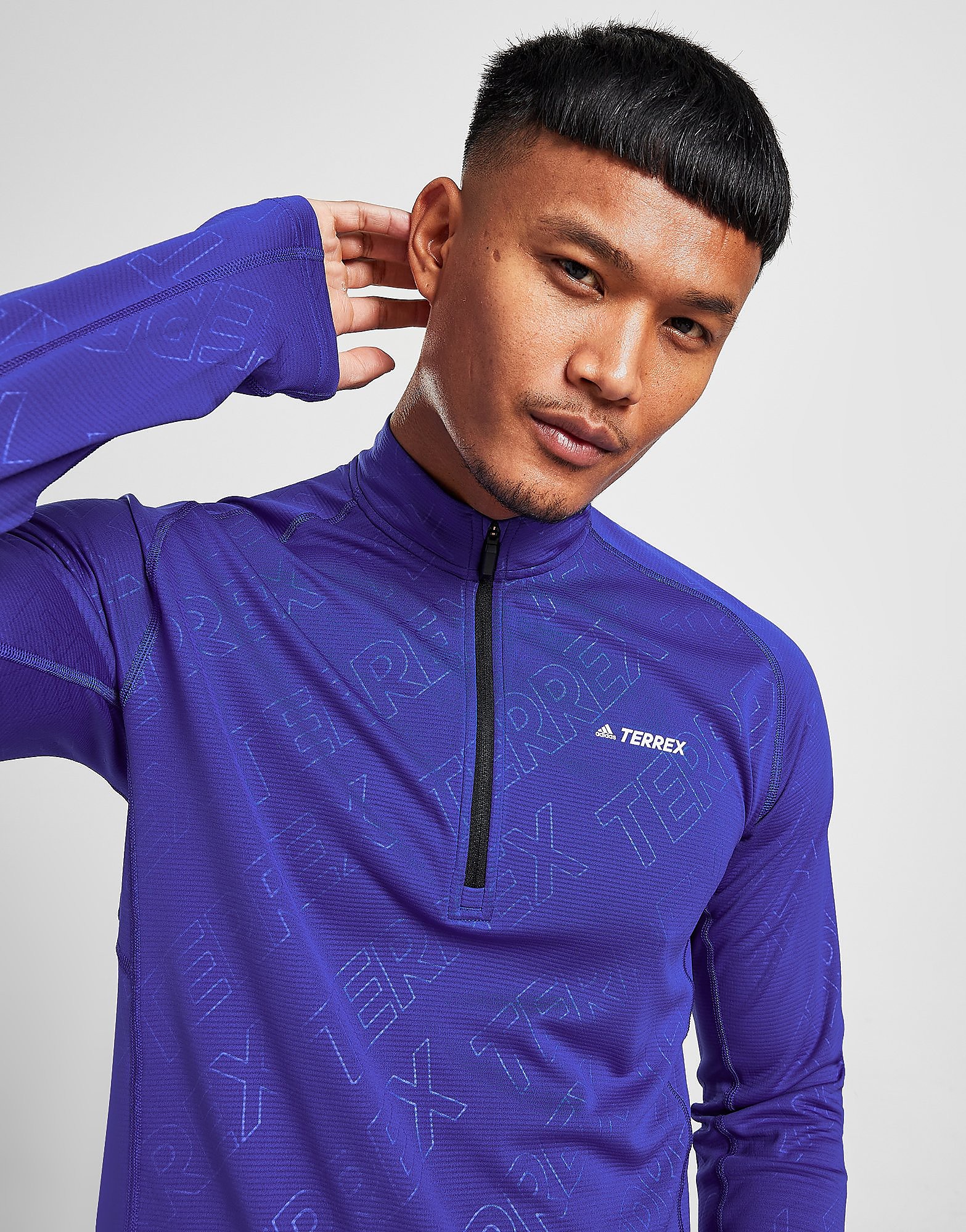 

adidas Terrex Tracerocker 1/2 Zip Track Top - Bold Blue - Mens, Bold Blue