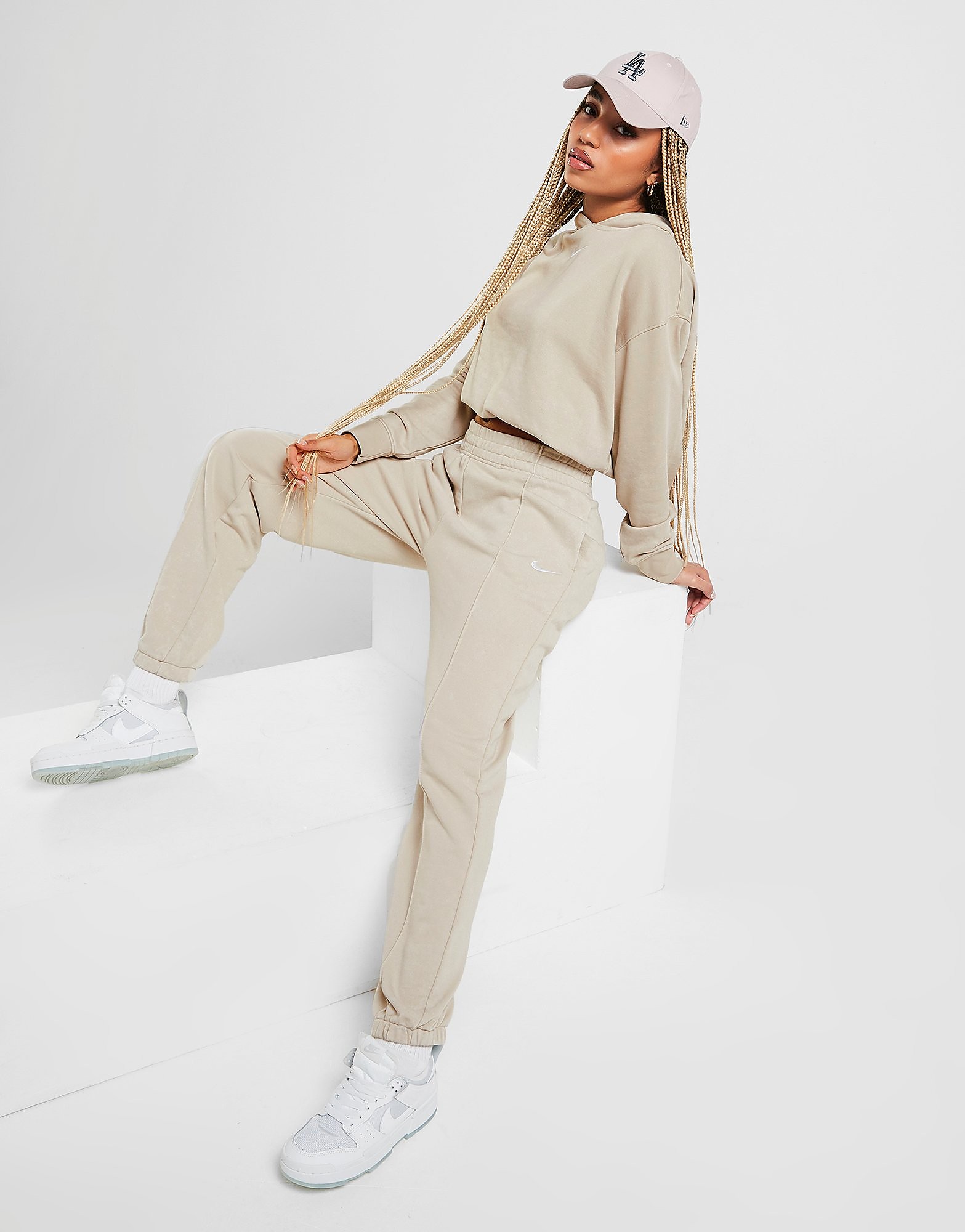 Nike Essential Fleece Joggers - White - Womens, White