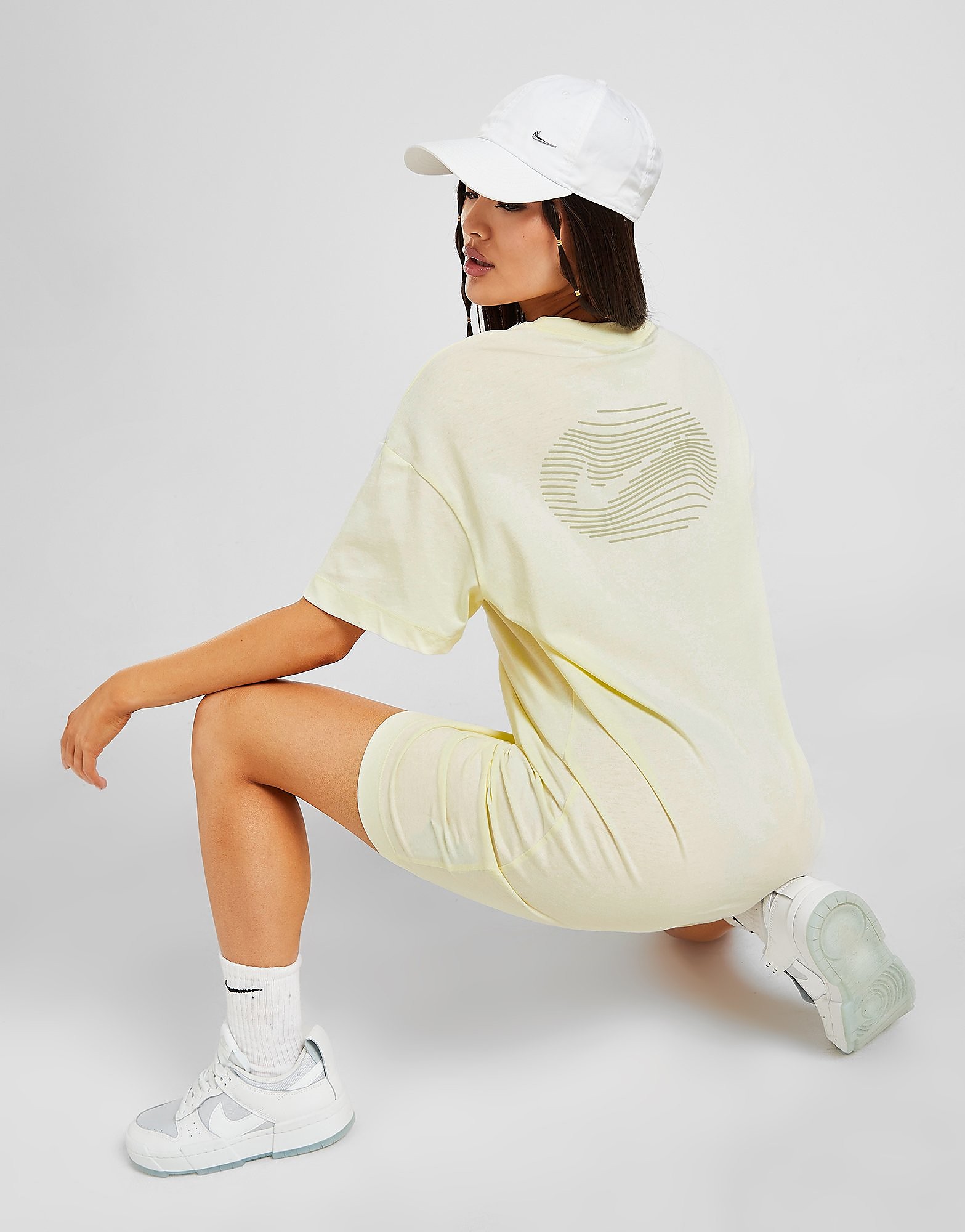 

Nike Short Sleeve Graphic Tee Dress - Cashmere - Womens, Cashmere