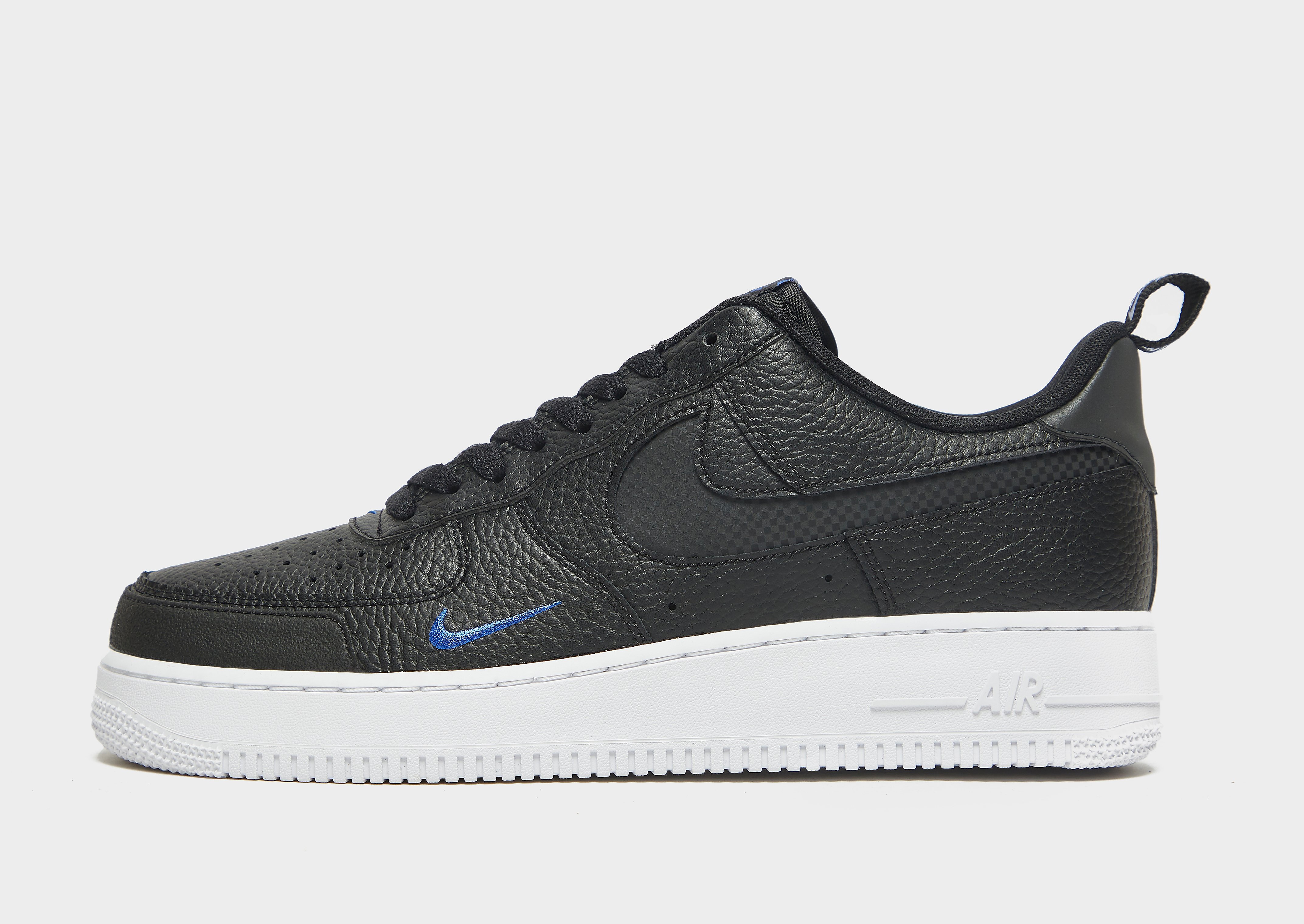 

Nike Air Force 1 '07 LV8 - Black/Game Royal/White/Black - Mens, Black/Game Royal/White/Black