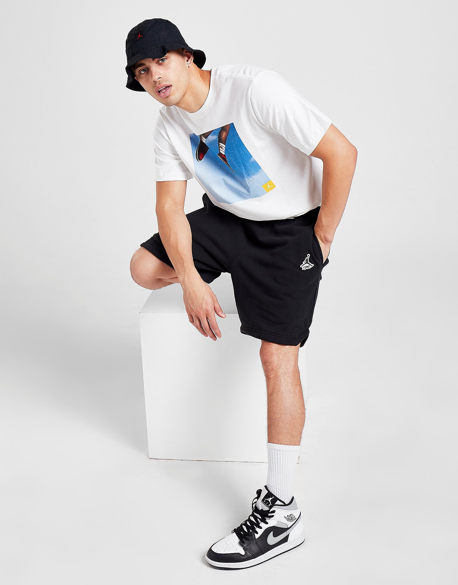 

Jordan Essential Statement Shorts - Only at JD - Black/Sail - Mens, Black/Sail