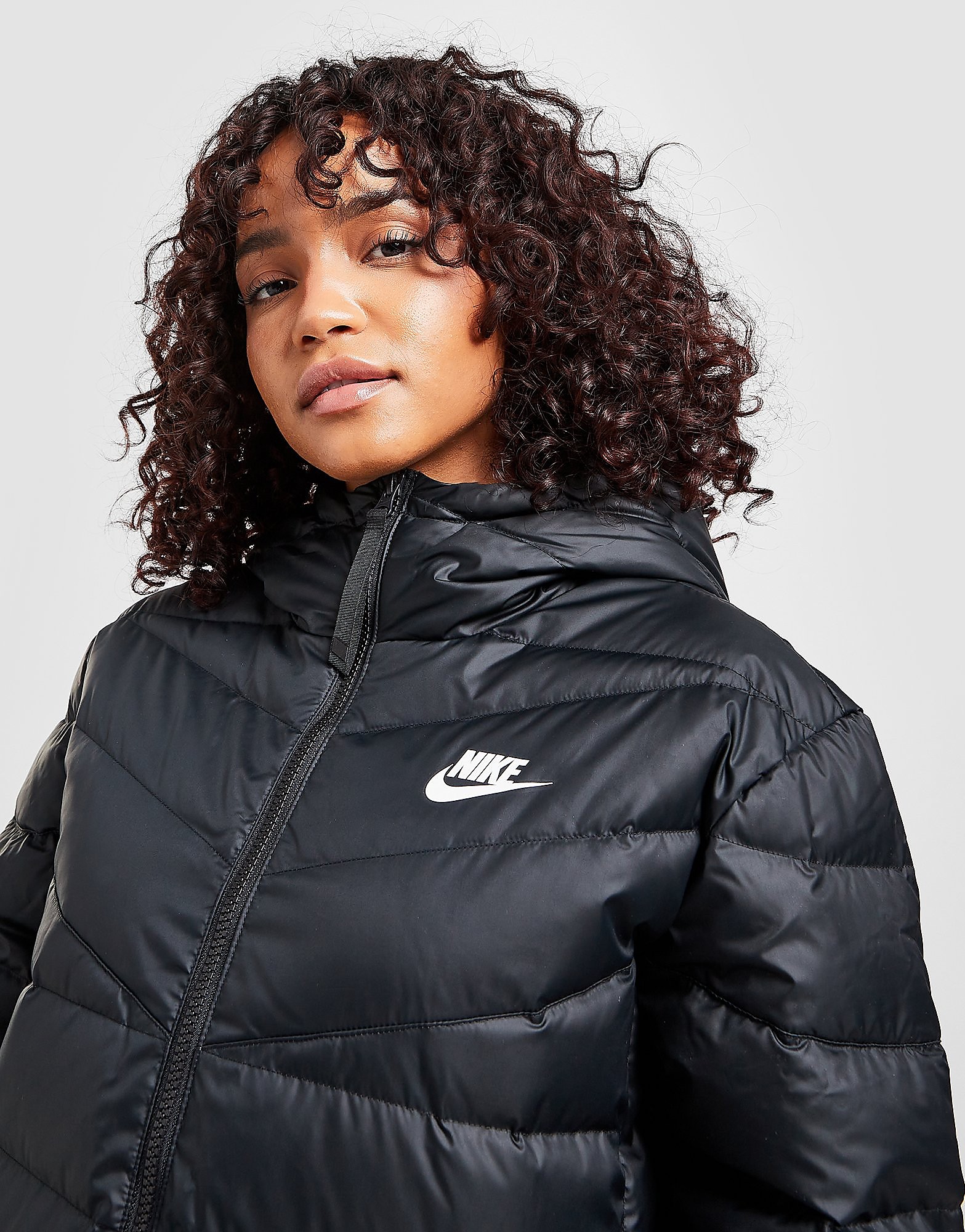 

Nike Therma-FIT Windrunner Jacket - Black/Black/White - Womens, Black/Black/White