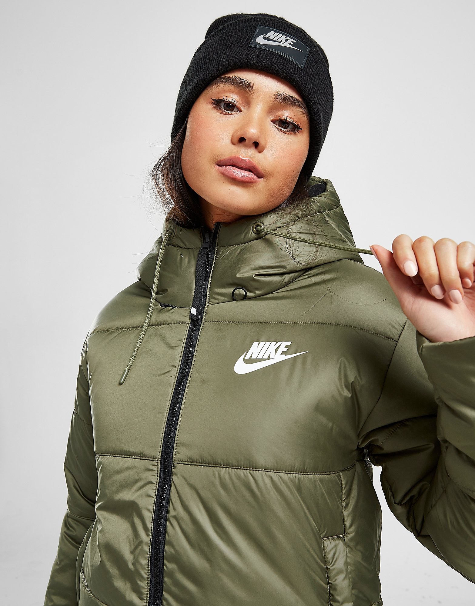 

Nike Tape Jacket - Medium Olive/Black/White - Womens, Medium Olive/Black/White
