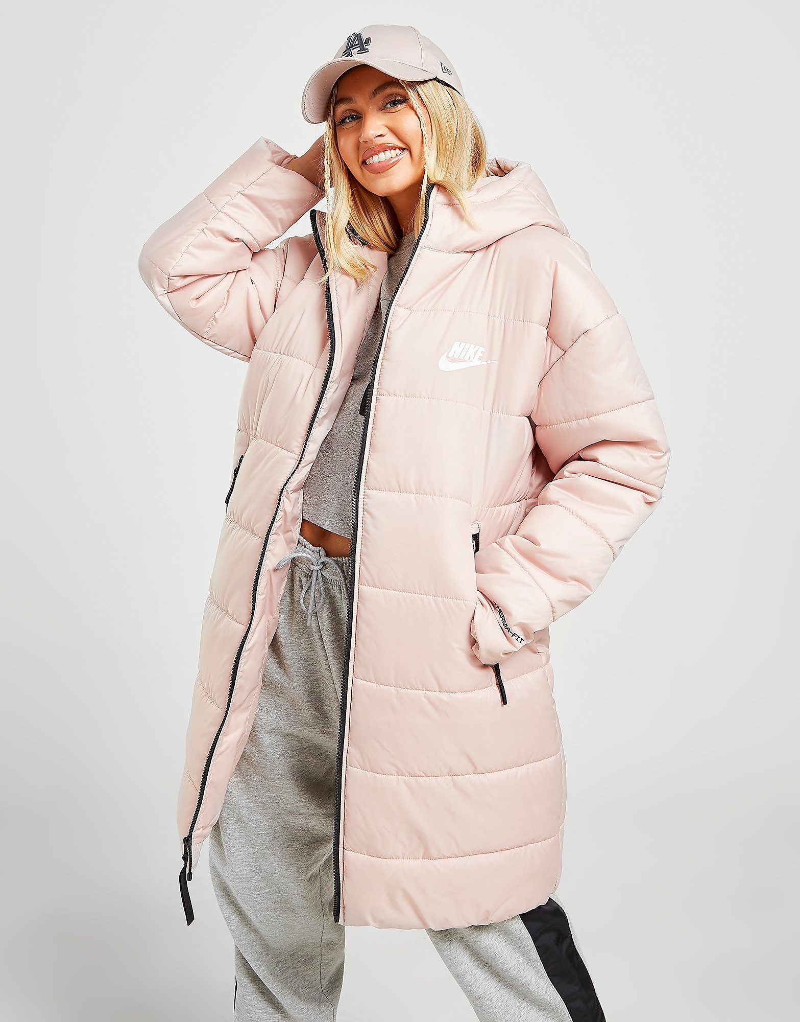 

Nike Core Swoosh Parka - Pink Oxford/Black/White - Womens, Pink Oxford/Black/White