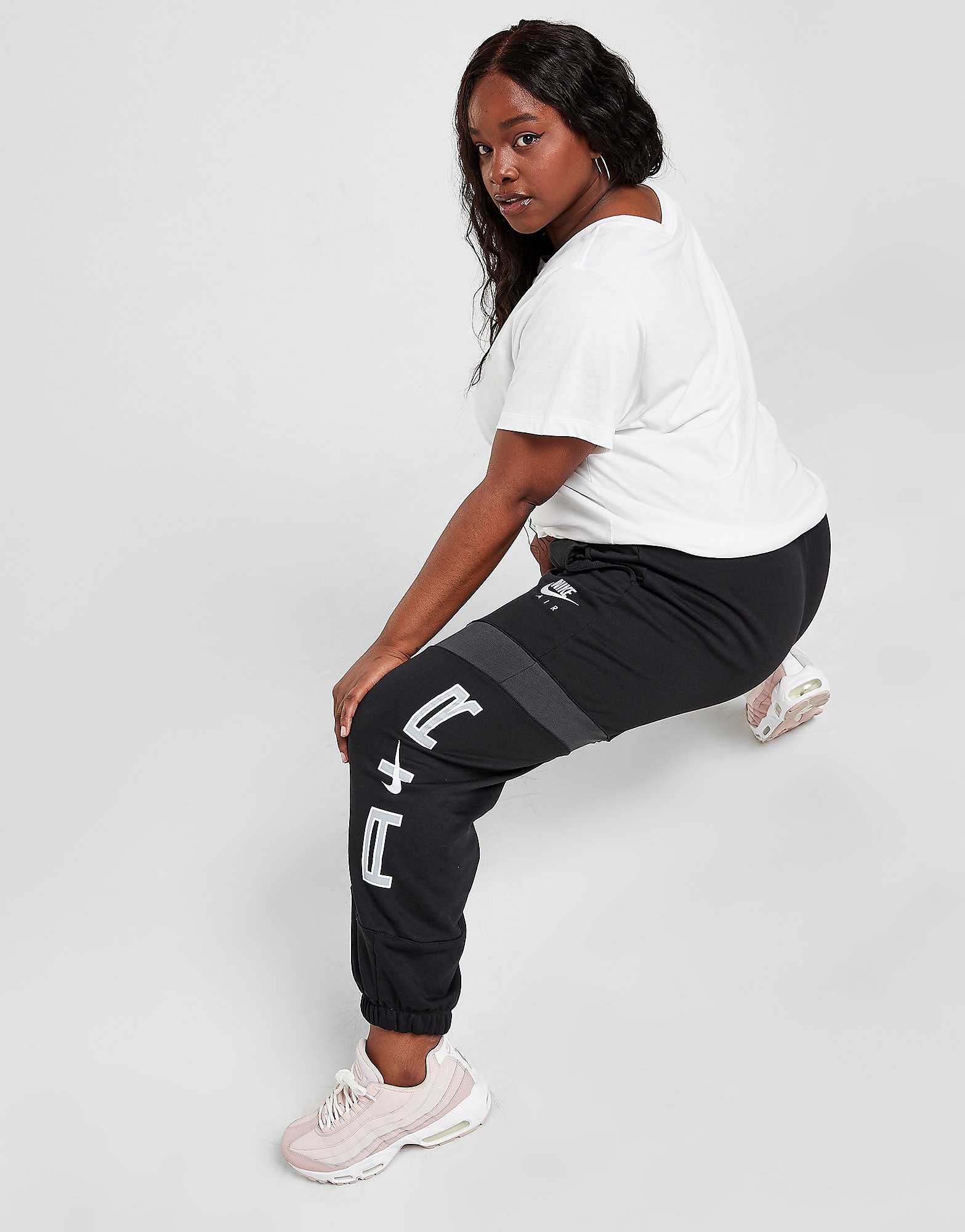 

Nike Plus Size Air Joggers - Black/Dark Smoke Grey/White - Womens, Black/Dark Smoke Grey/White