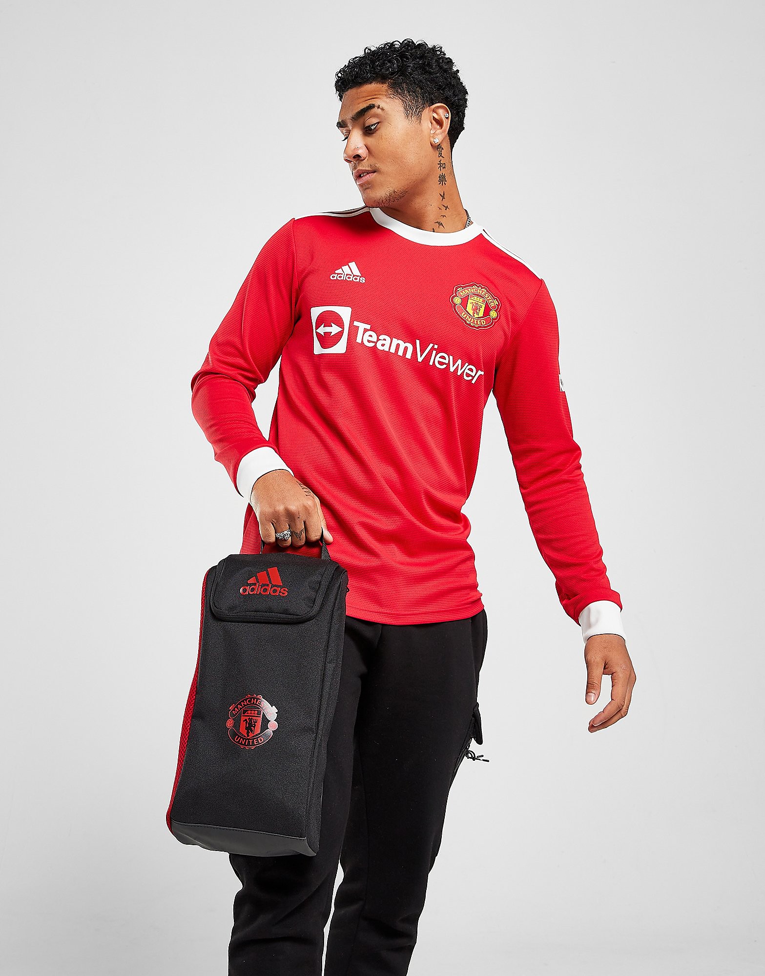 adidas Manchester United FC Boot Bag - Black - Mens, Black