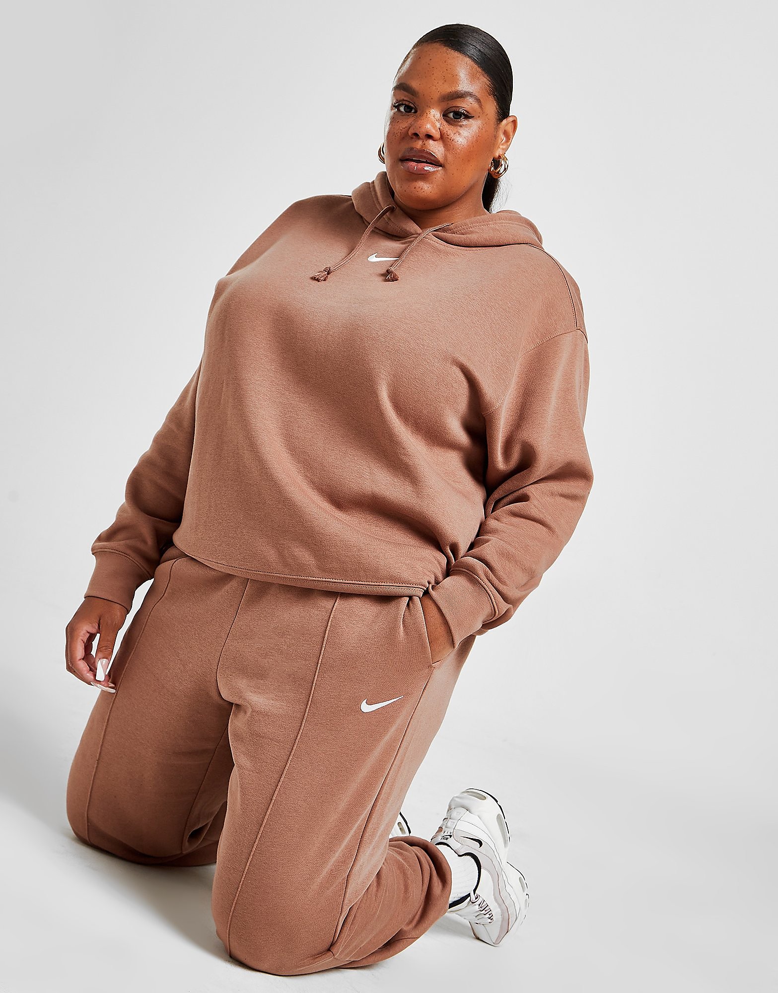 

Nike Trend Fleece Plus Size Joggers - Archaeo Brown/White - Womens, Archaeo Brown/White