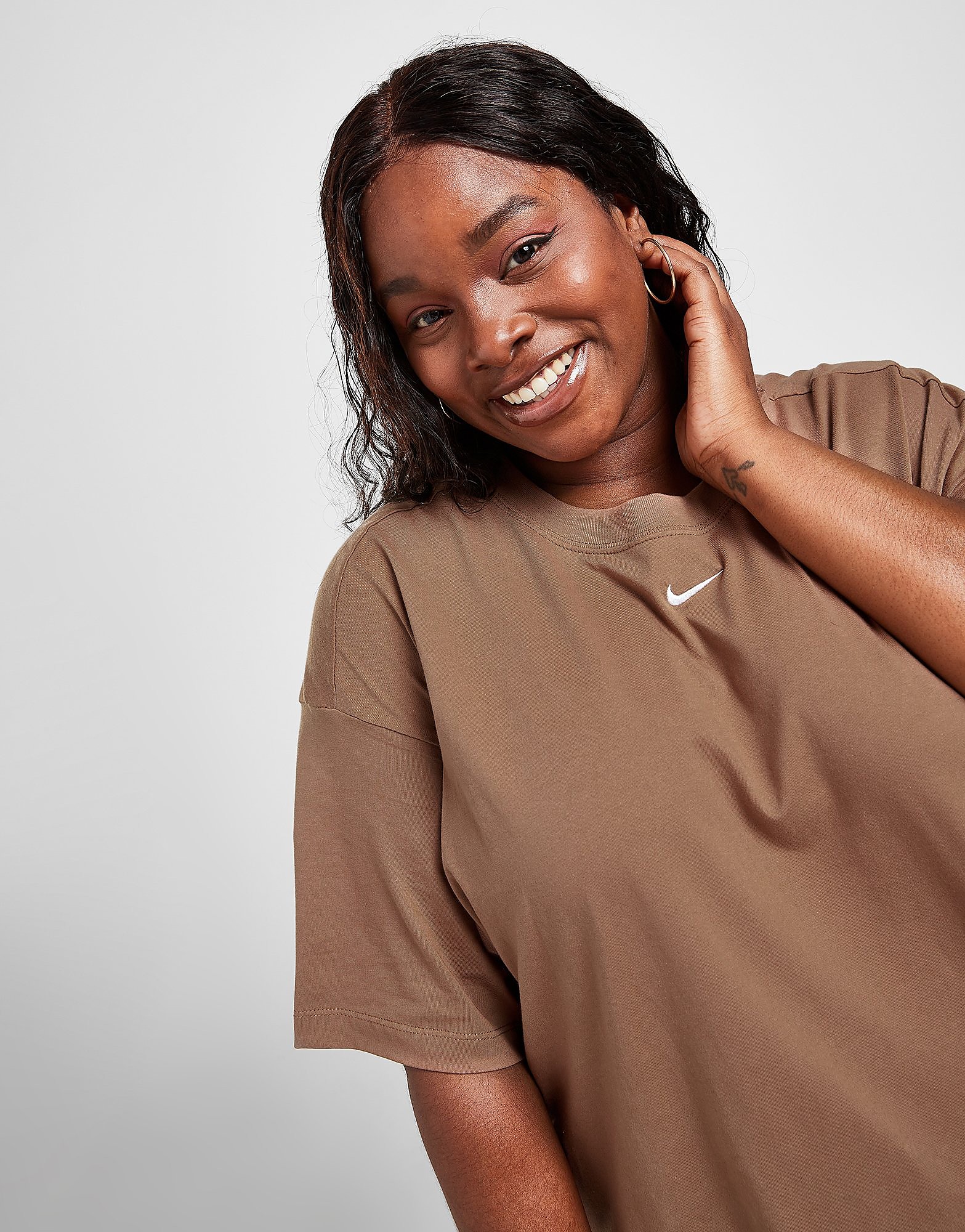 

Nike Plus Size Boyfriend T-Shirt - Archaeo Brown/White - Womens, Archaeo Brown/White