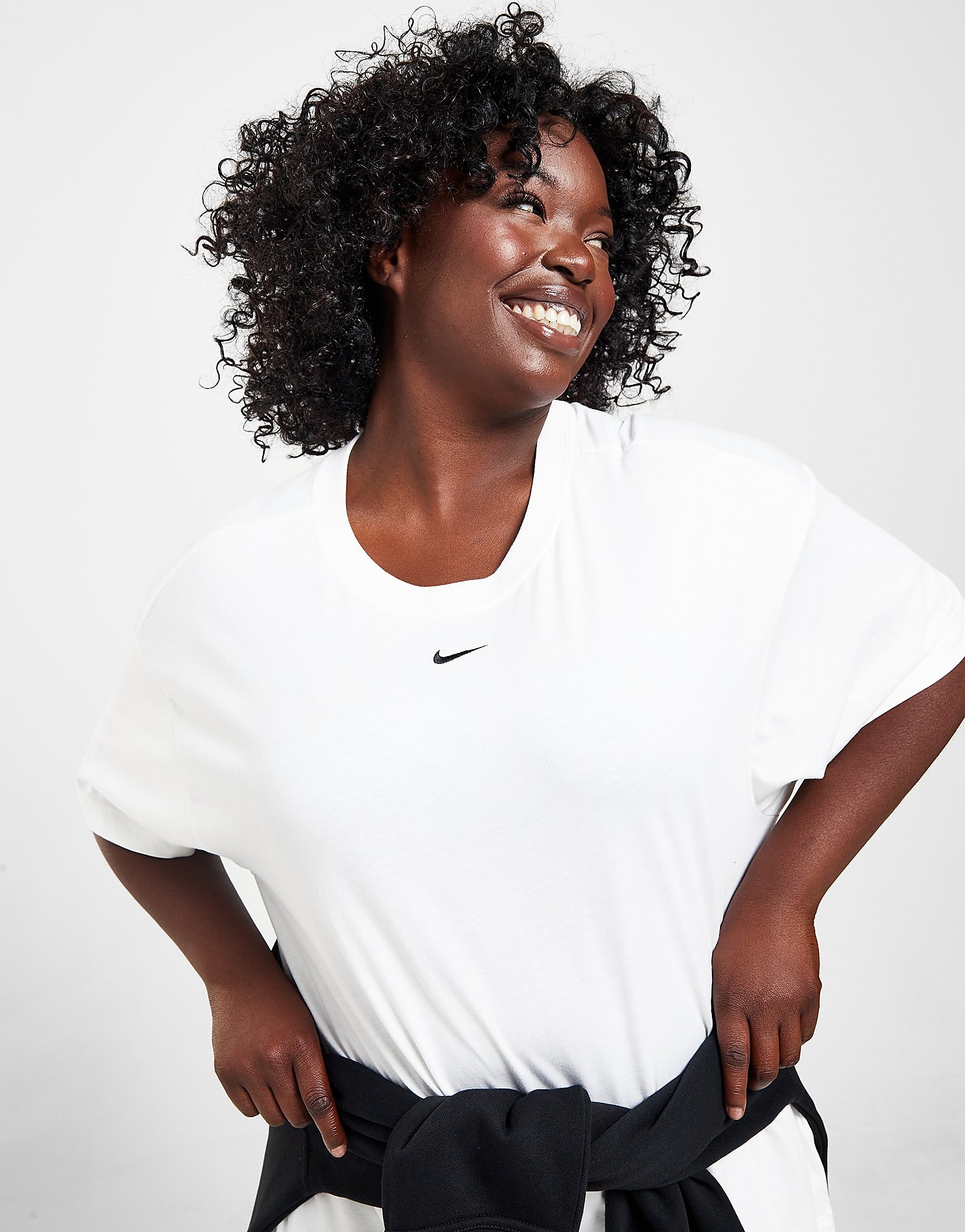 

Nike Plus Size Boyfriend T-Shirt - White/Black - Womens, White/Black