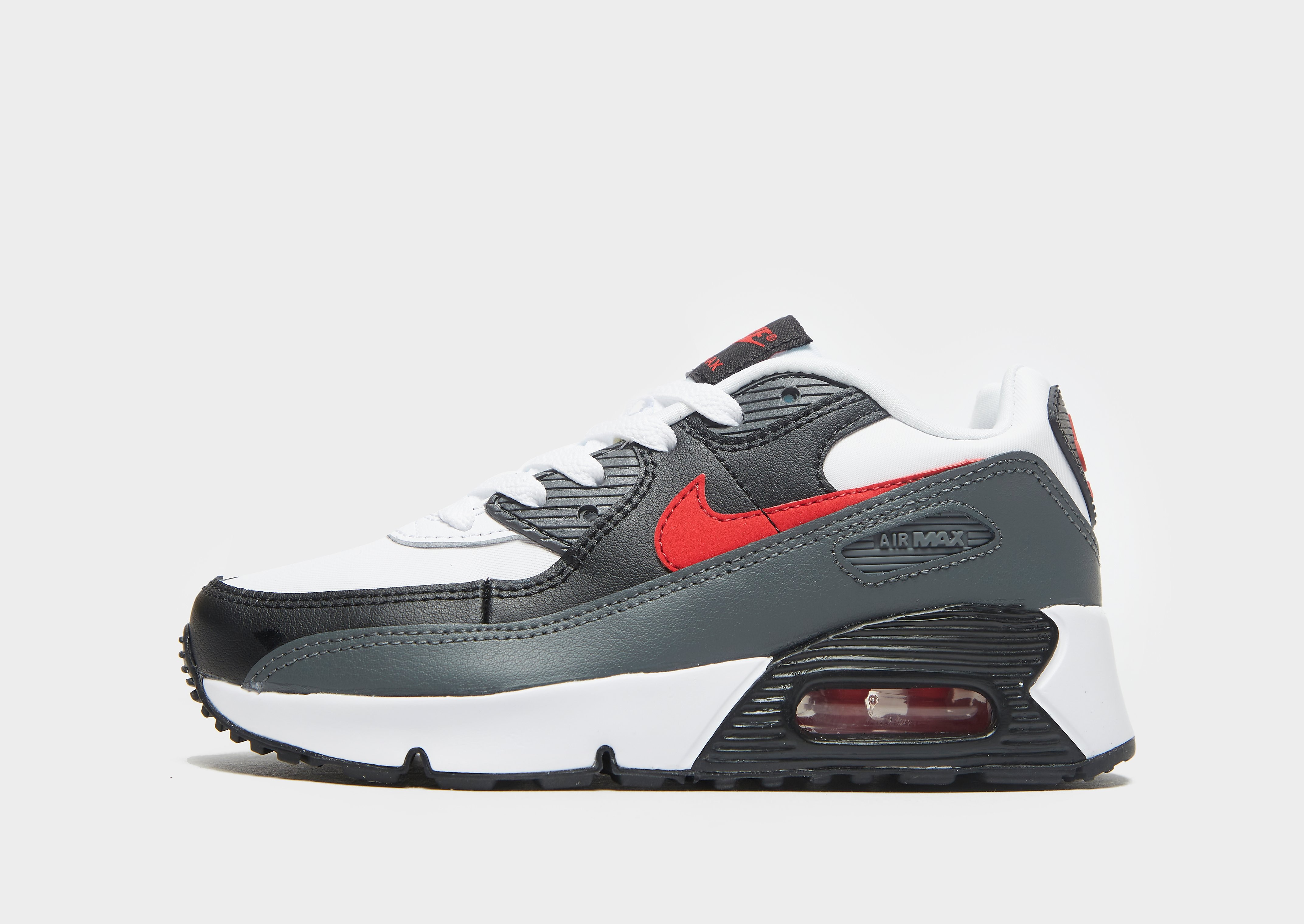 

Nike Air Max 90 Children - White/Iron Grey/Black/University Red - Kids, White/Iron Grey/Black/University Red