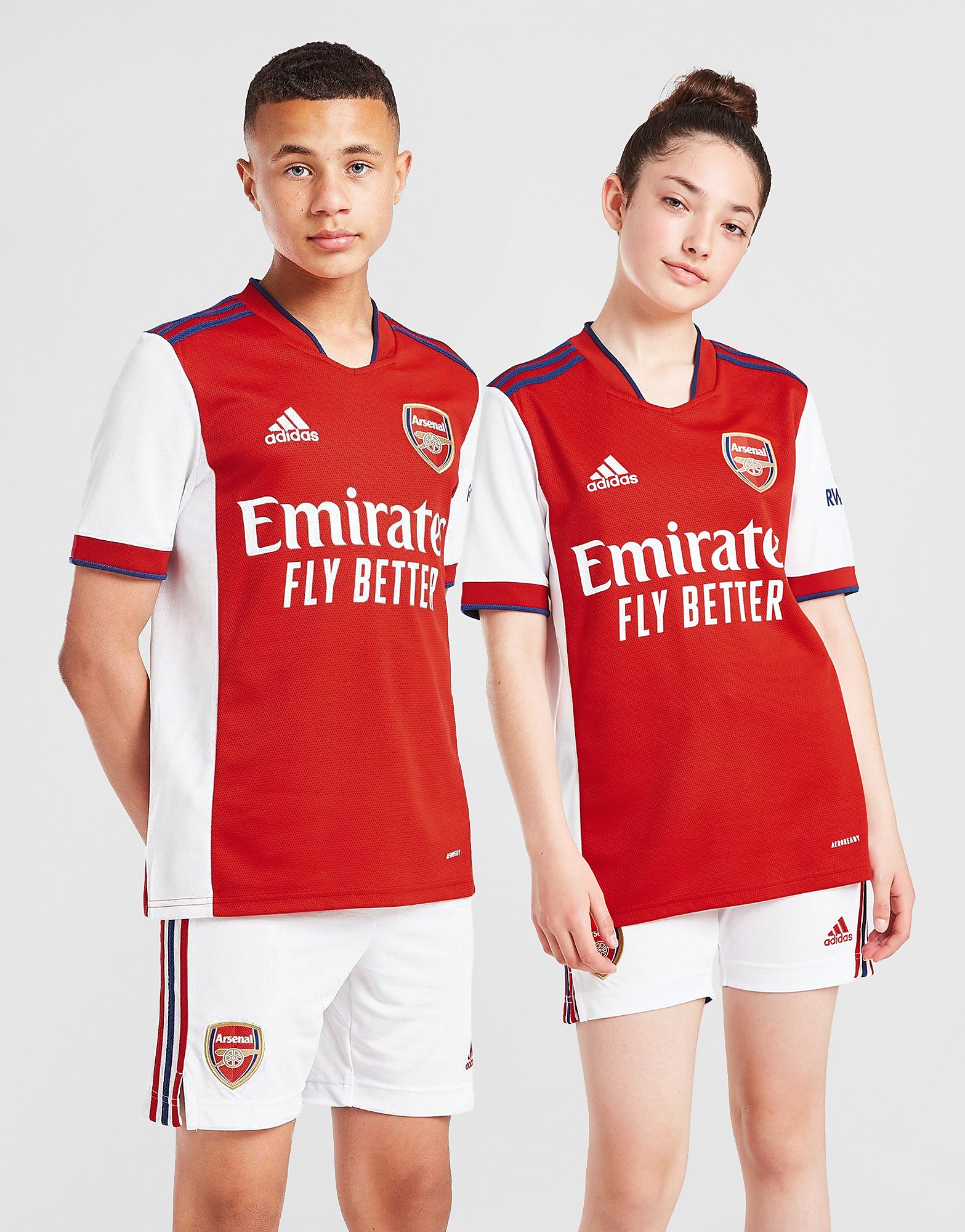 

adidas Arsenal FC 2021/22 Home Shirt Junior - White / Scarlet - Kids, White / Scarlet