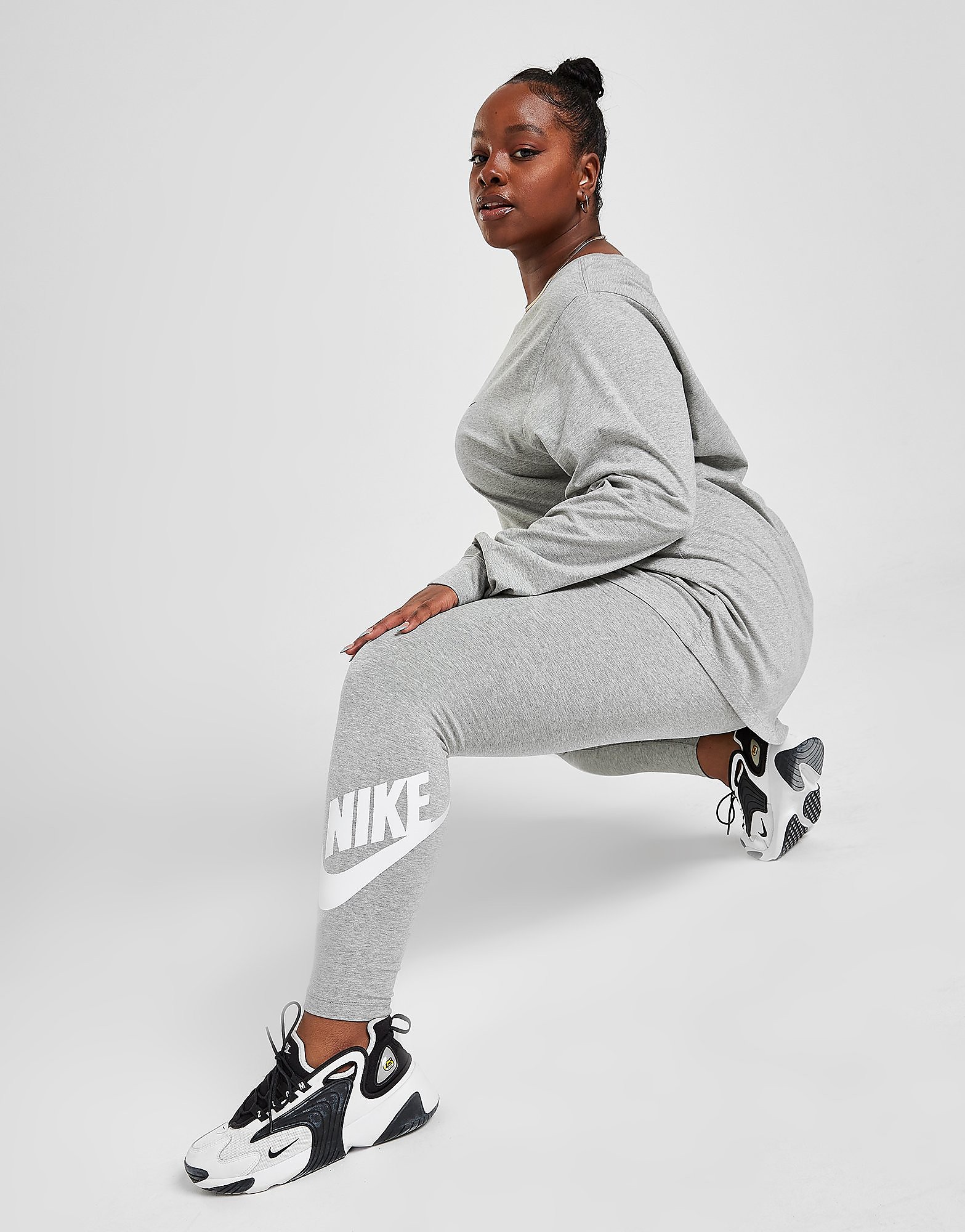 

Nike Plus Size Futura Leggings - Dark Grey/White - Womens, Dark Grey/White