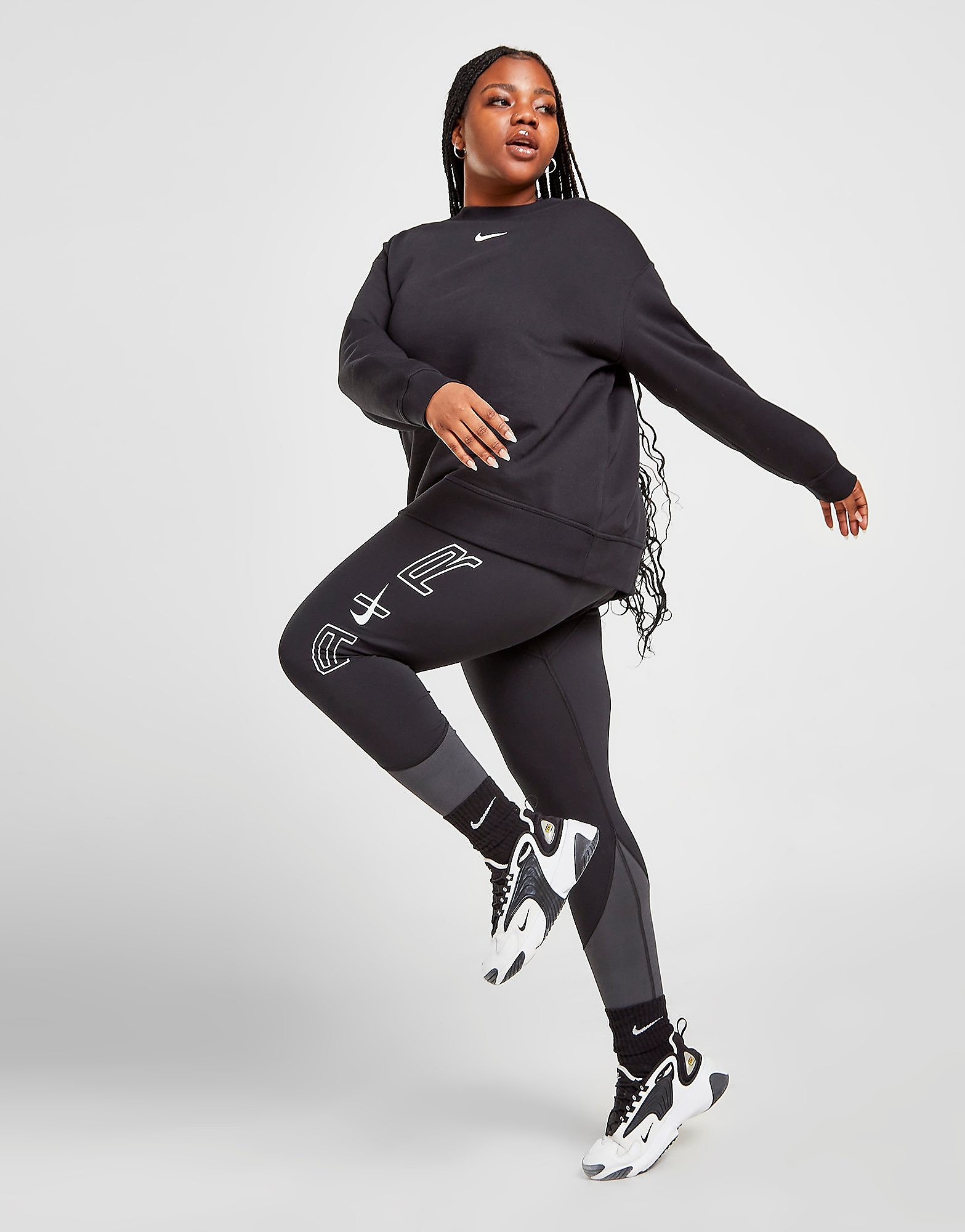 

Nike Air Plus Size Tights - Black/Dark Smoke Grey/White - Womens, Black/Dark Smoke Grey/White