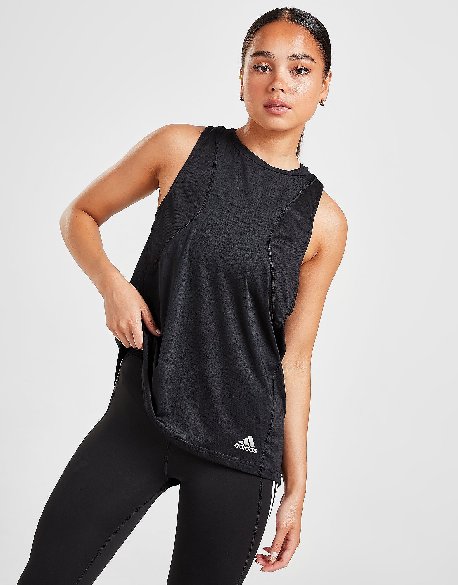 

adidas Own The Run Tank Top - Black - Womens, Black