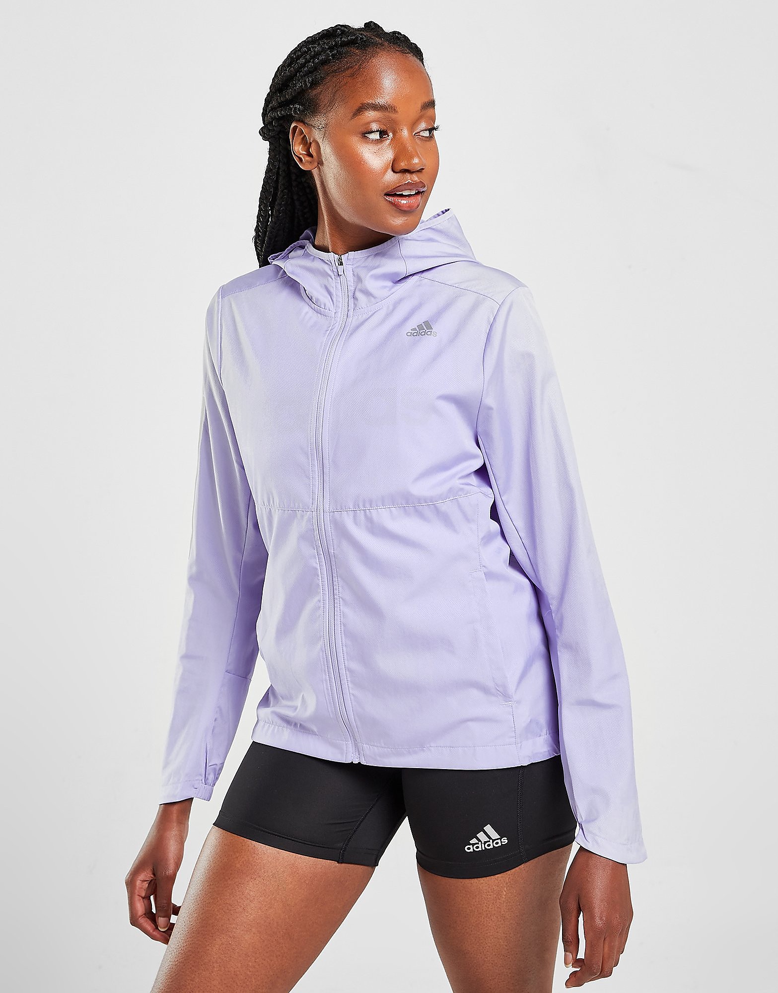 

adidas Own the Run Hooded Windbreaker - Violet Tone - Womens, Violet Tone
