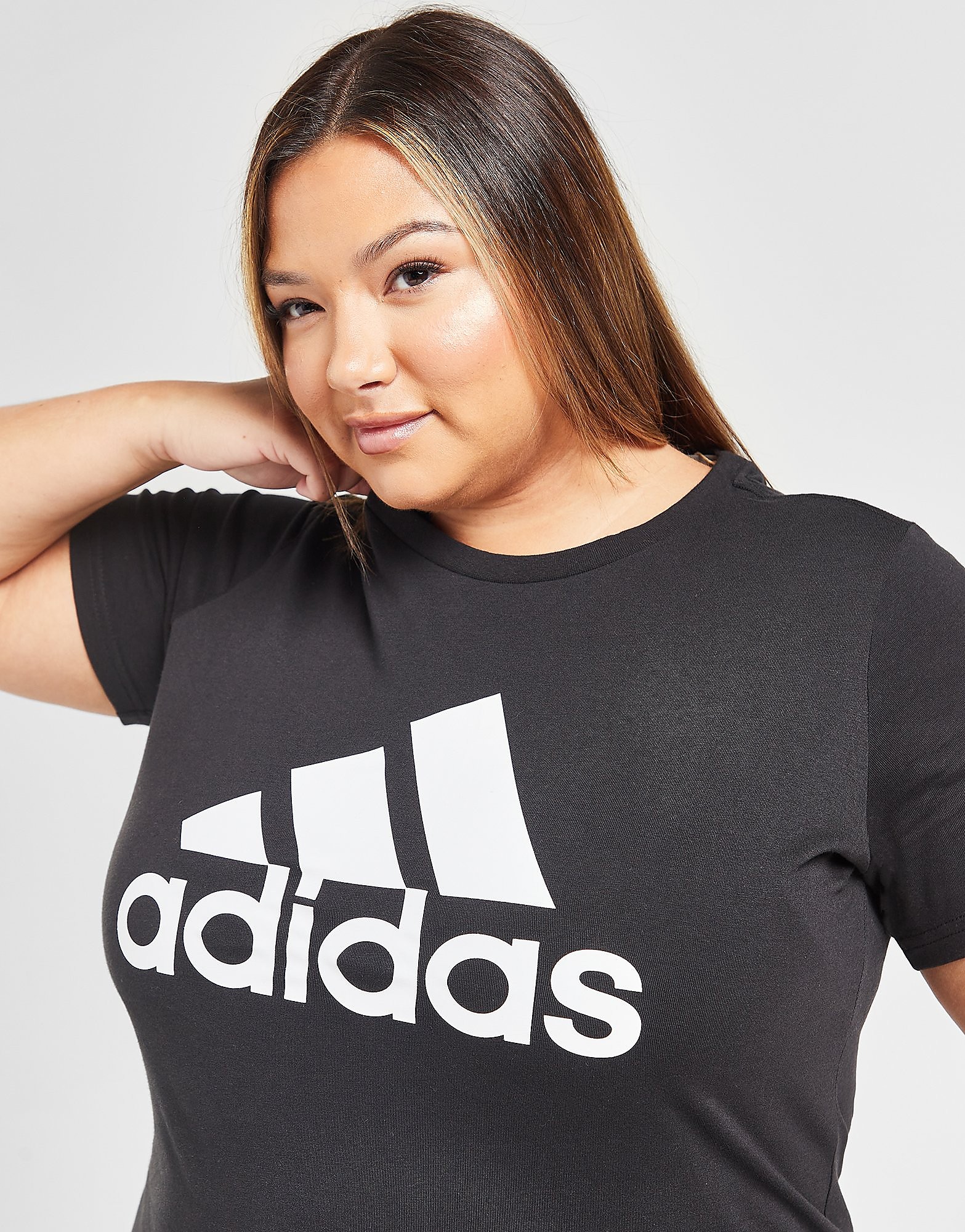 

adidas Core Badge Of Sport Plus Size T-Shirt - Black / White - Womens, Black / White