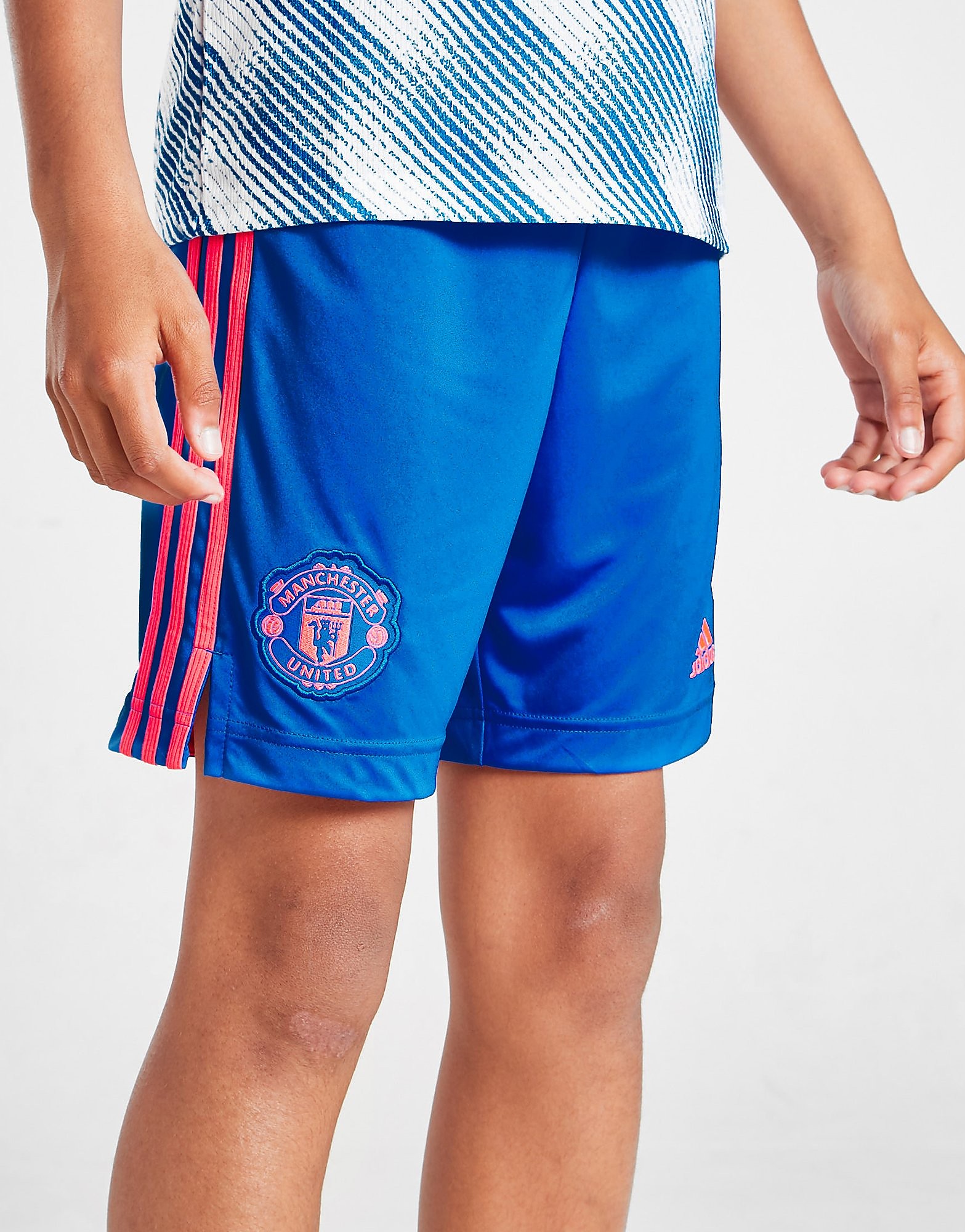 

adidas Manchester United FC Away Shorts Junior - Glow Blue - Kids, Glow Blue