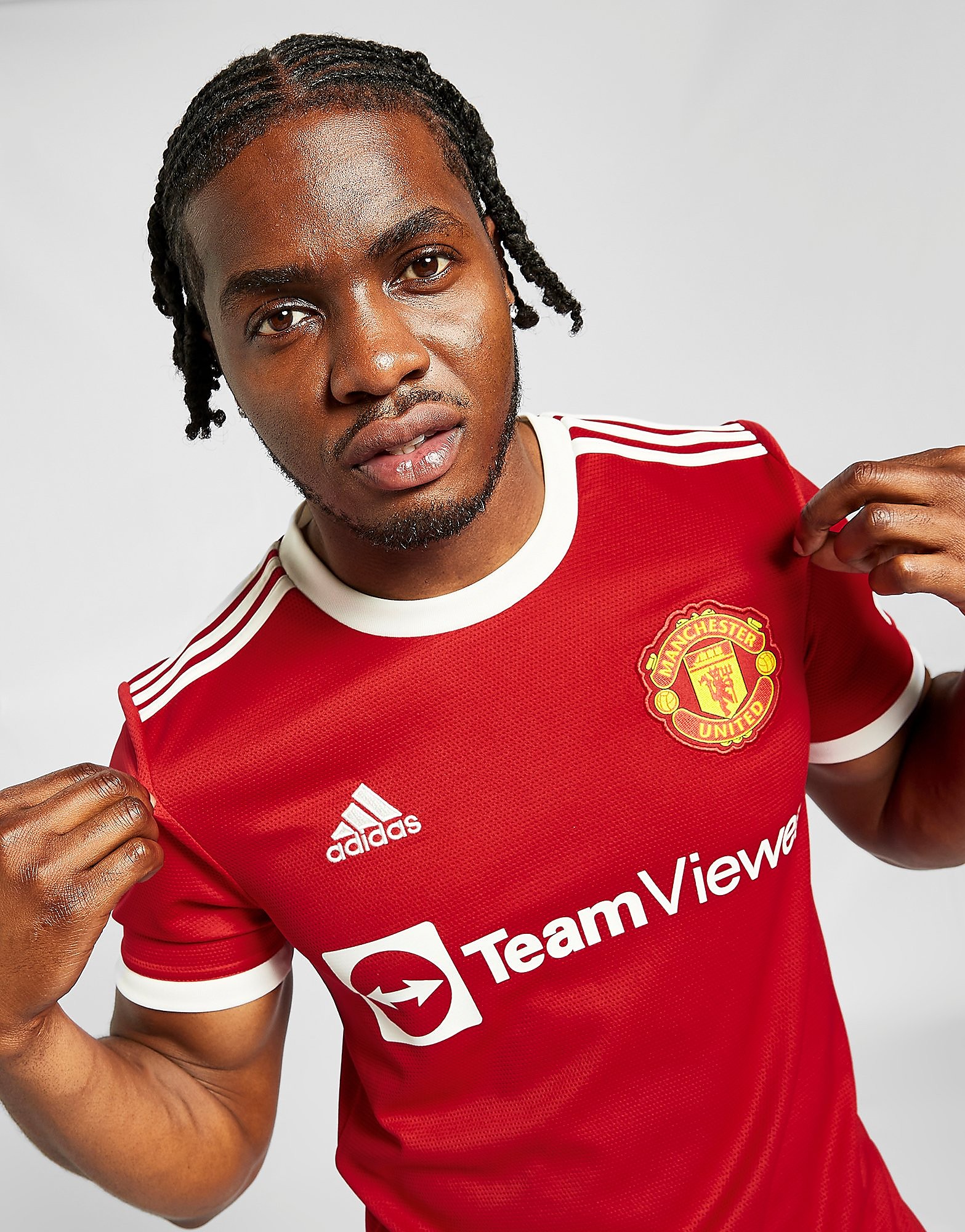 

adidas Manchester United FC 2021/22 Home Shirt - Real Red - Mens, Real Red