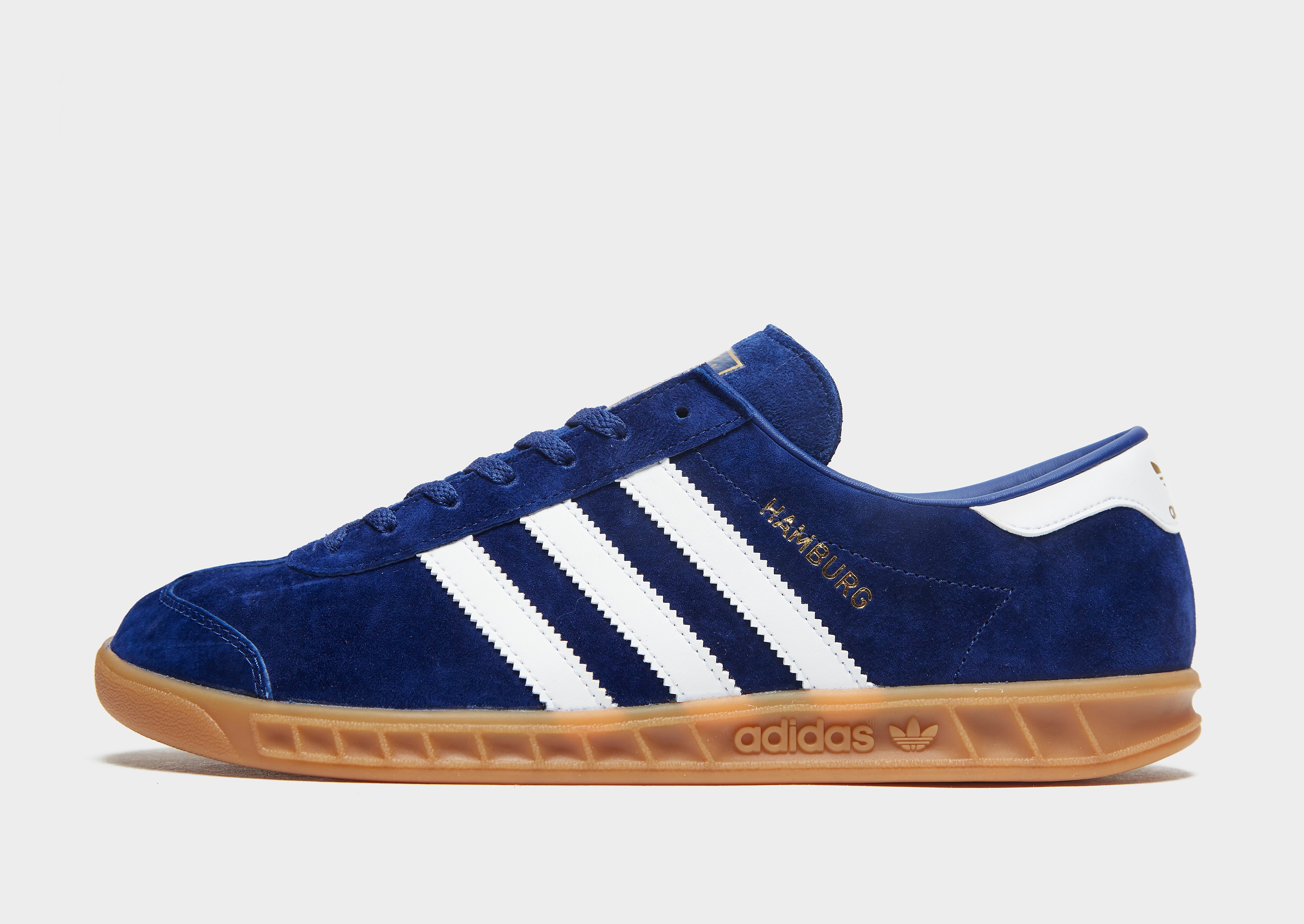 

adidas Originals Hamburg - Victory Blue / Cloud White / Gum - Womens, Victory Blue / Cloud White / Gum