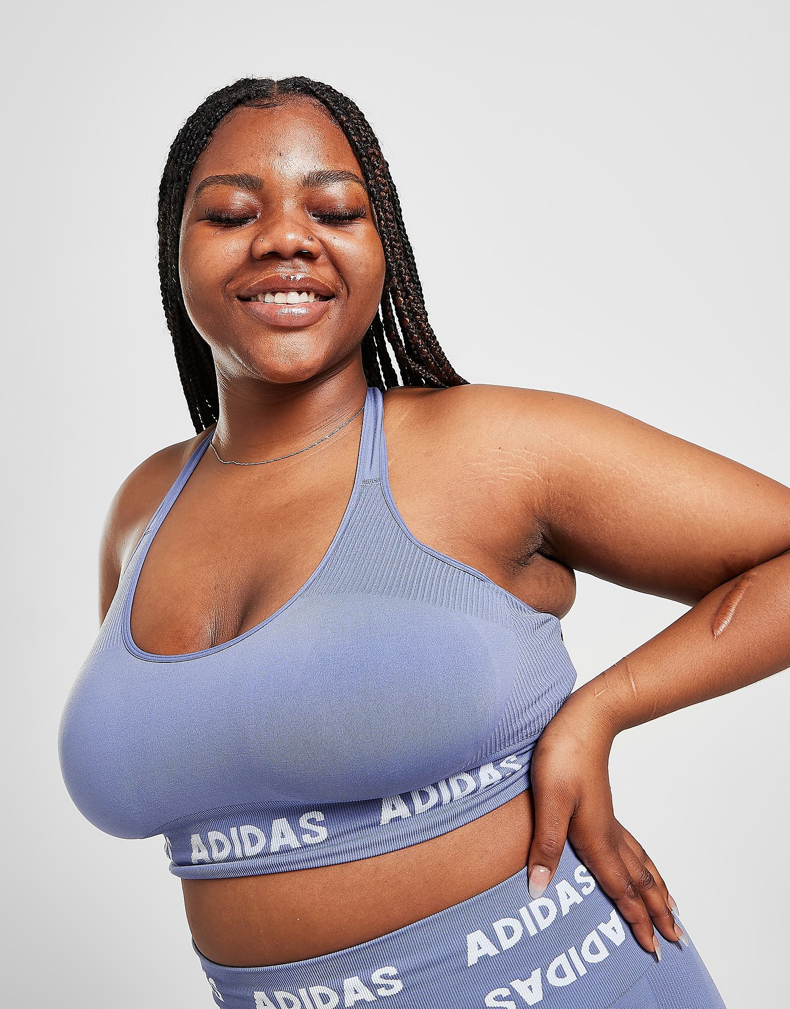 

adidas Aeroknit Seamless Plus Size Sports Bra - Orbit Violet - Womens, Orbit Violet