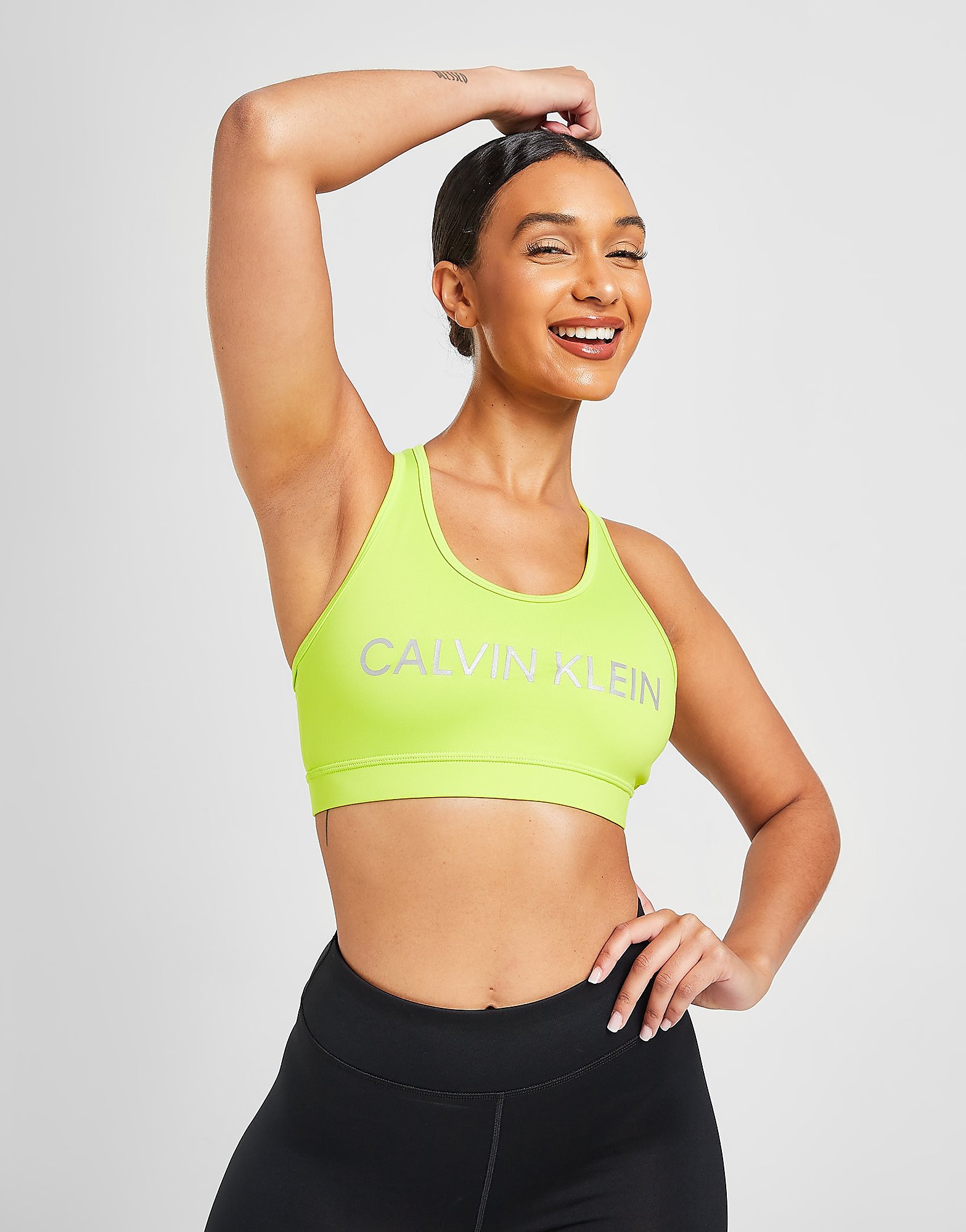 

Calvin Klein Performance Reflective Sports Bra - Yellow - Womens, Yellow