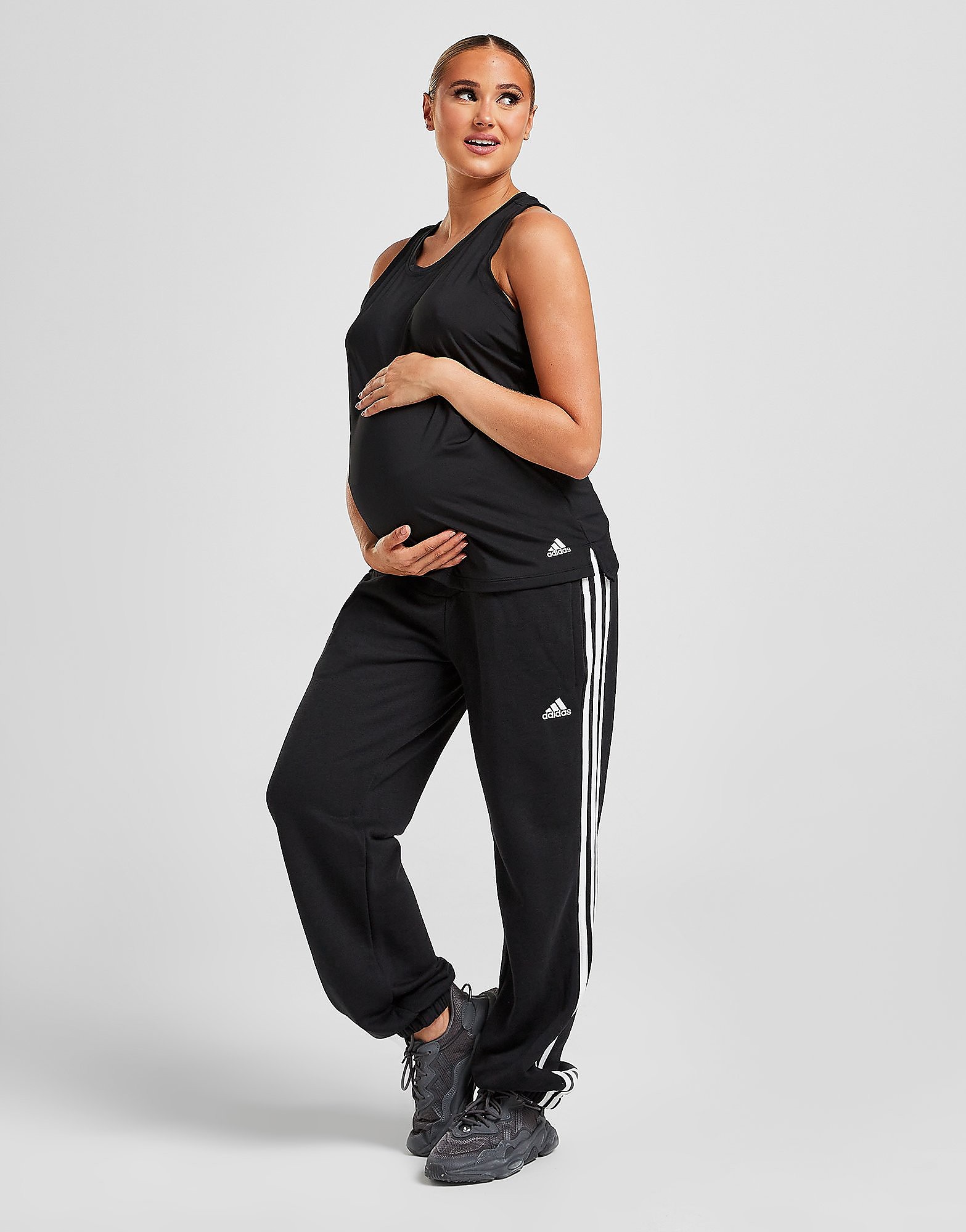 

adidas Maternity Badge Of Sport 3-Stripes Joggers - Black / White - Womens, Black / White