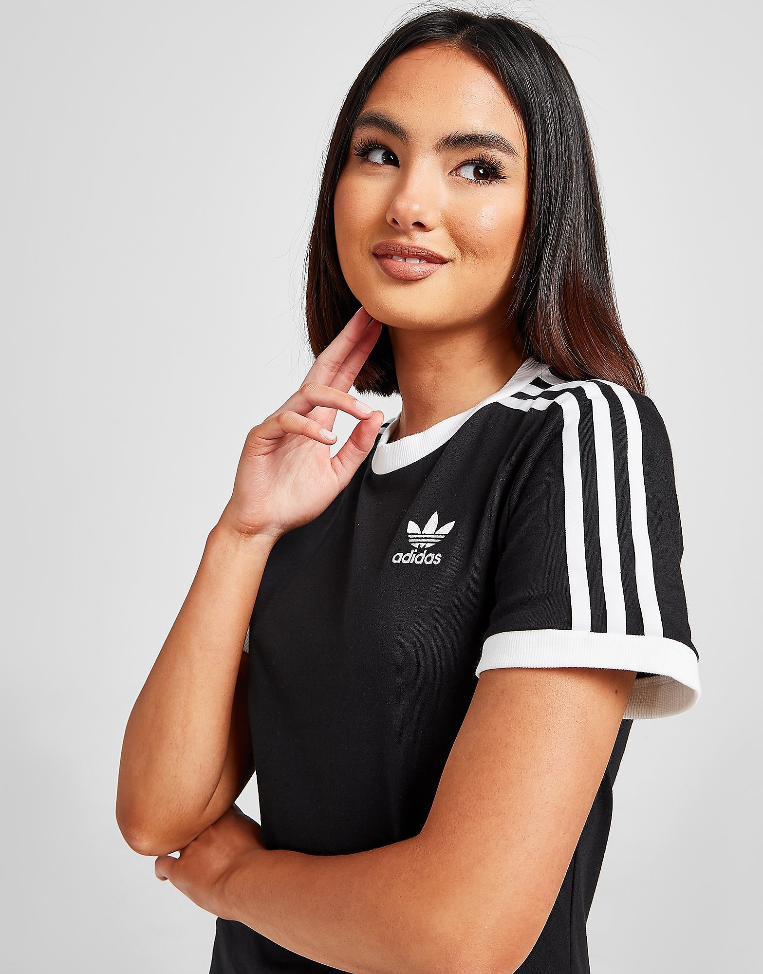 

adidas Originals 3-Stripes California T-Shirt - Black - Womens, Black