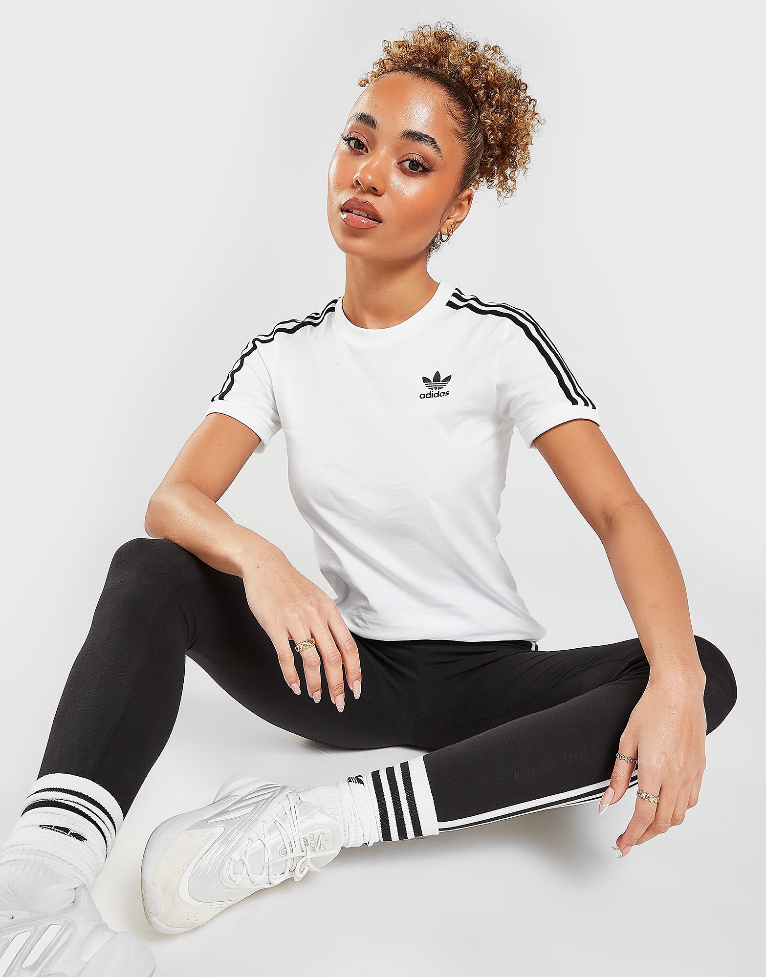 

adidas Originals 3-Stripes California T-Shirt - White - Womens, White