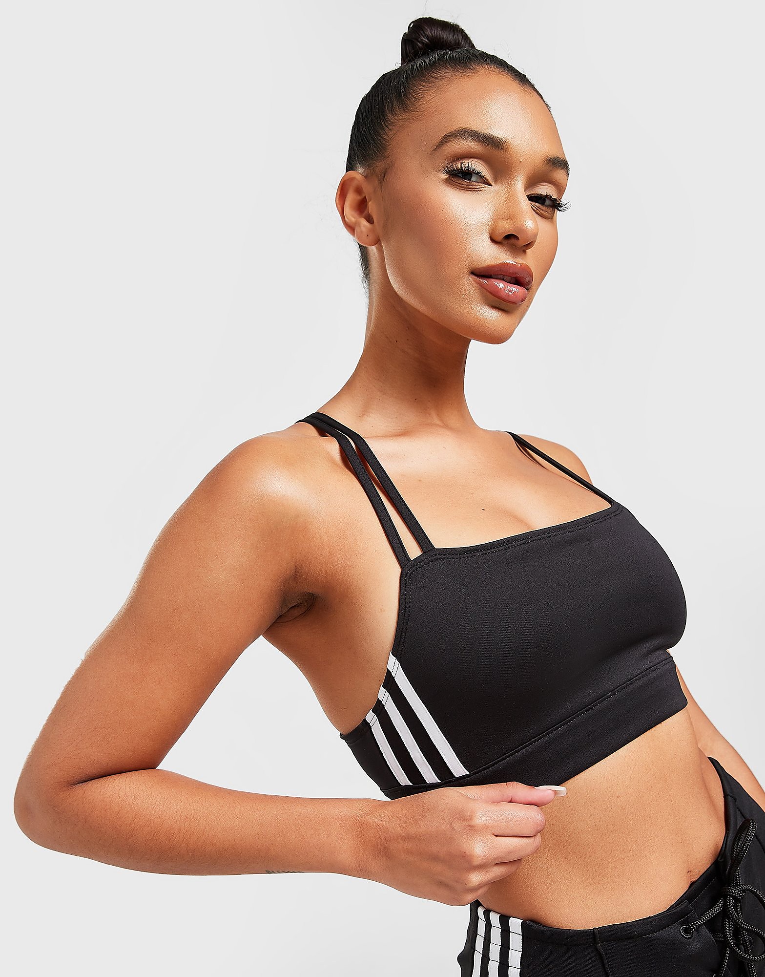 

adidas Originals 3-Stripes Strappy Bralette - Black - Womens, Black