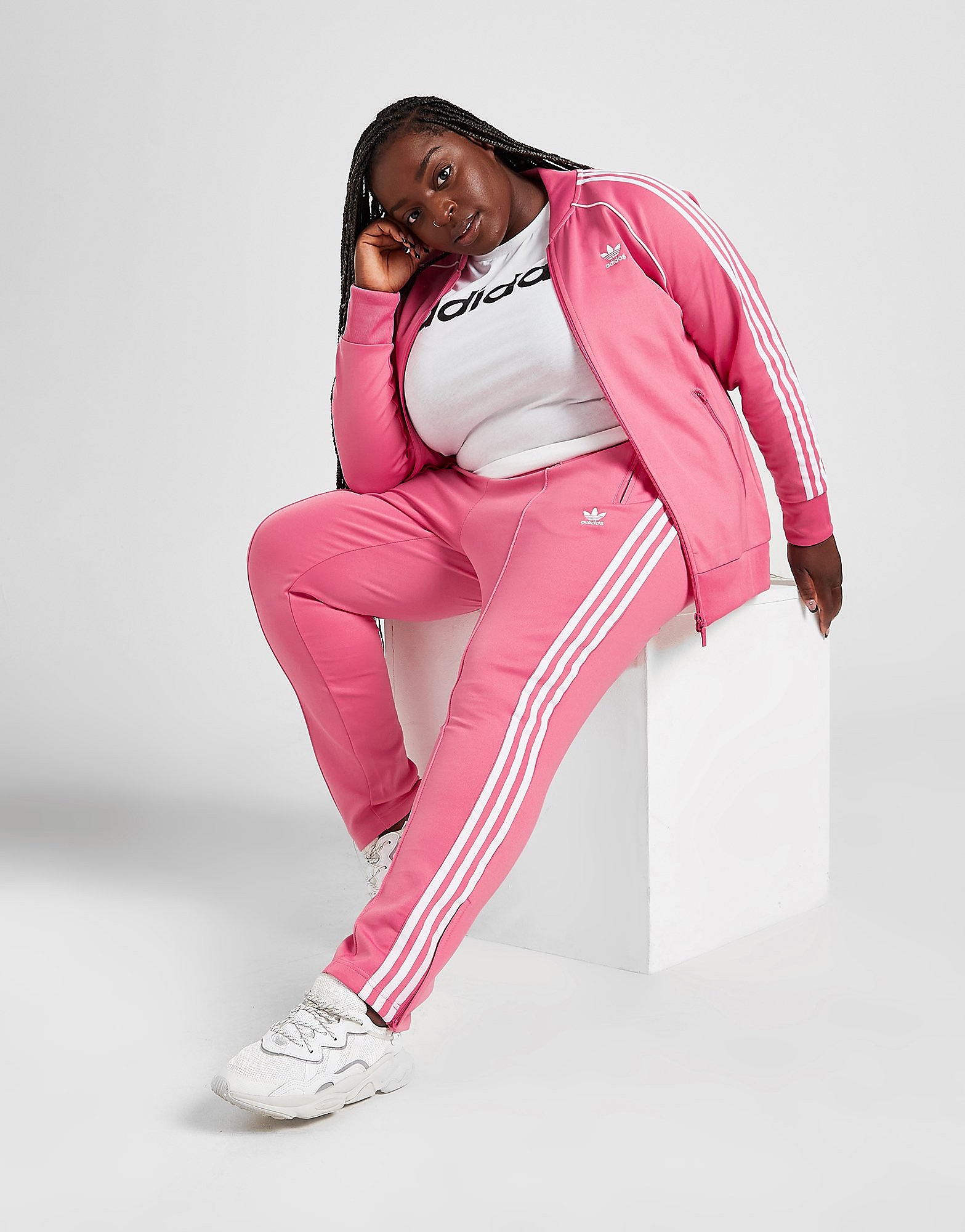 

adidas Originals SS Plus Size Track Pants - Rose Tone - Womens, Rose Tone