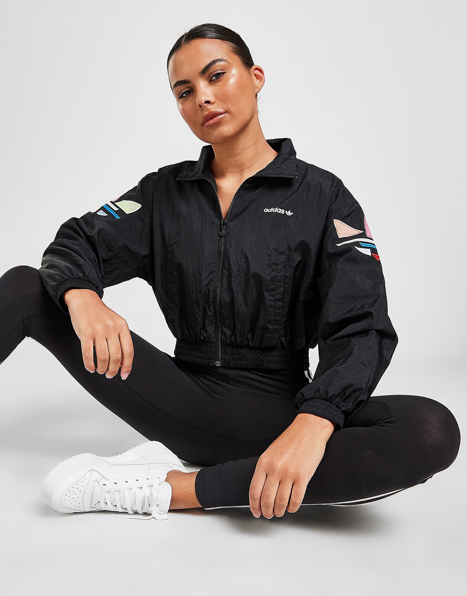 

adidas Originals Bold Woven Track Top - Black - Womens, Black
