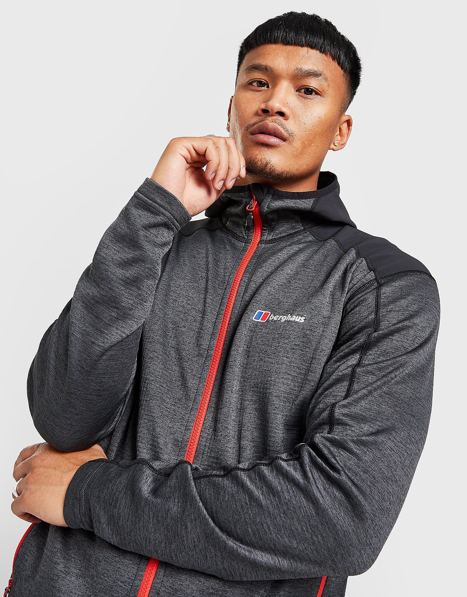 Berghaus Full Zip Spitzer Woven Hoodie - Only at JD - Grey - Mens, Grey