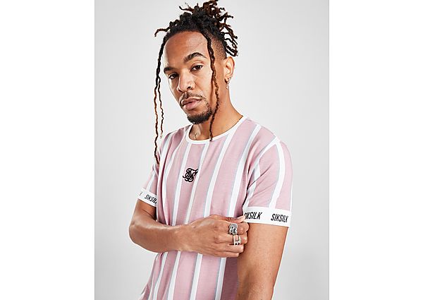 SikSilk T-Shirt à Rayures Homme
