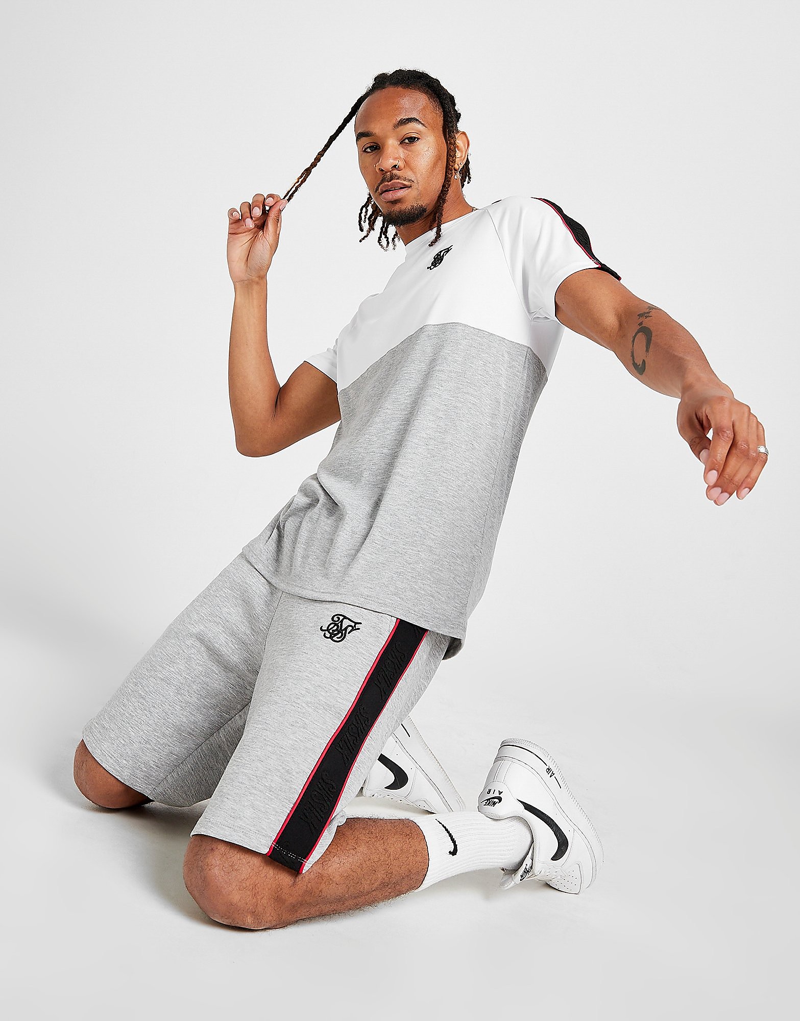 

SikSilk Piping Shorts - Only at JD - Grey - Mens, Grey
