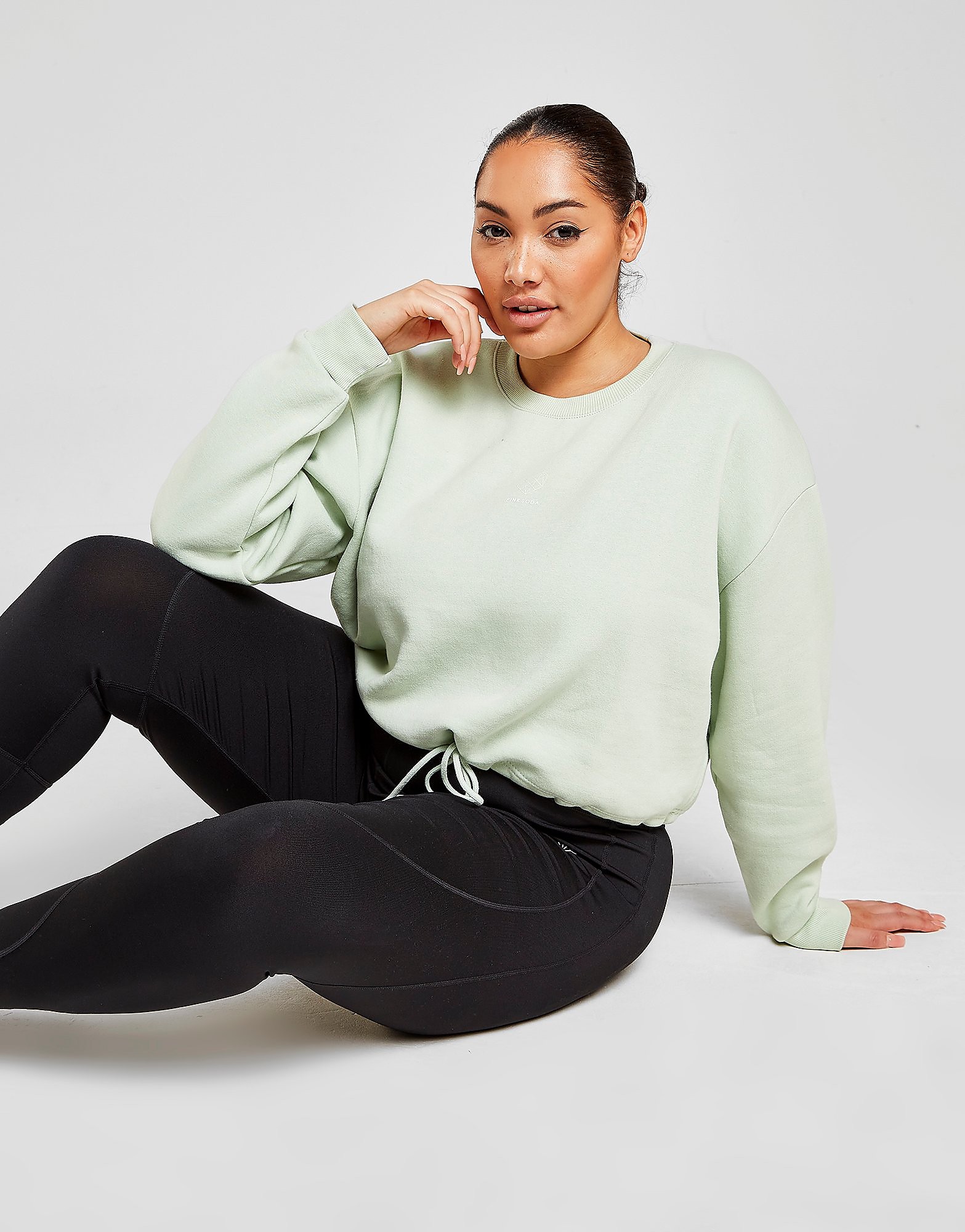

Pink Soda Sport Essentials Plus Size Cropped Crew Neck Sweatshirt - Only at JD - Green - Womens, Green