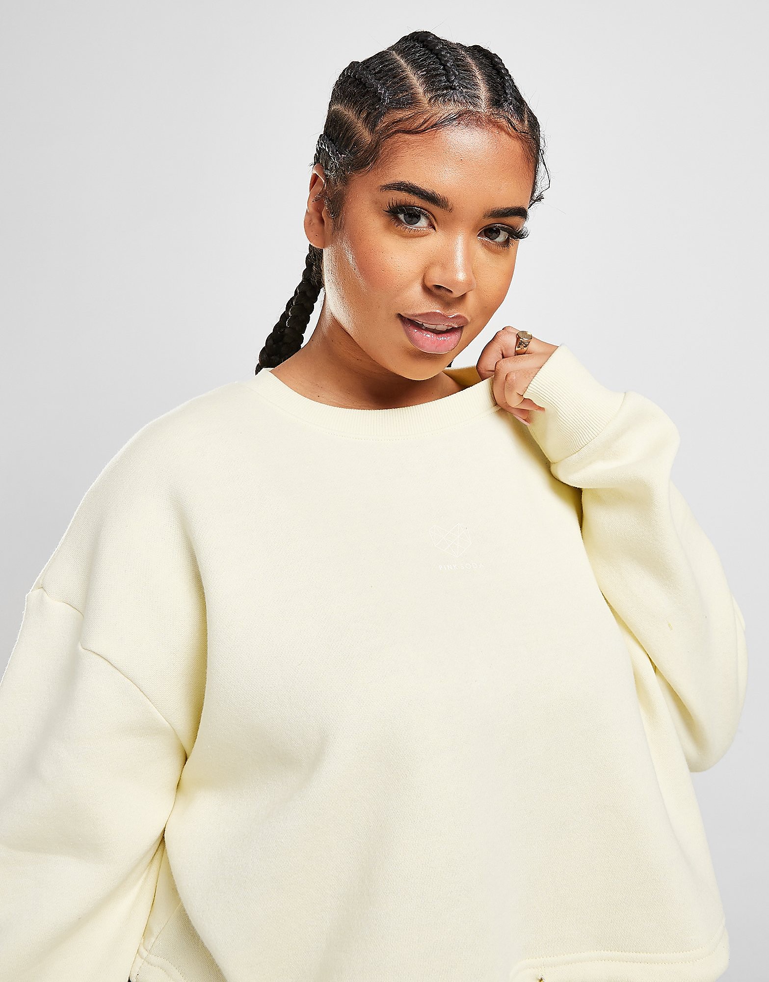

Pink Soda Sport Essentials Plus Size Cropped Crew Neck Sweatshirt - Only at JD - Yellow - Womens, Yellow