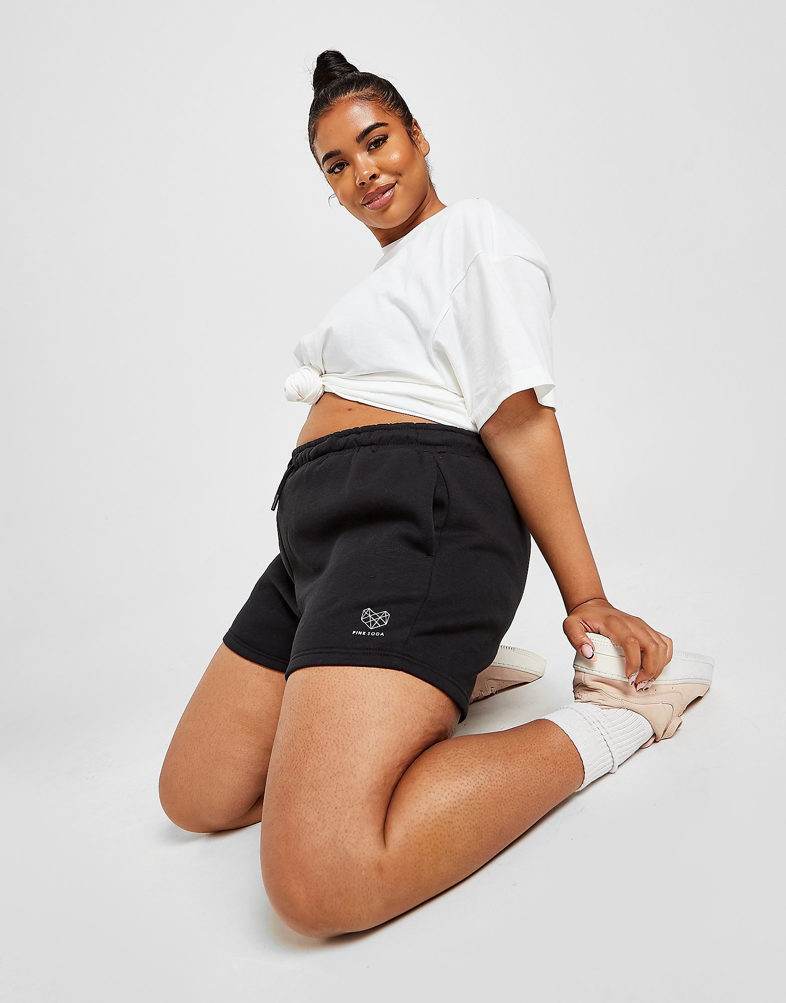 

Pink Soda Sport Essential Plus Size Fleece Boyfriend Shorts - Only at JD - Black - Womens, Black