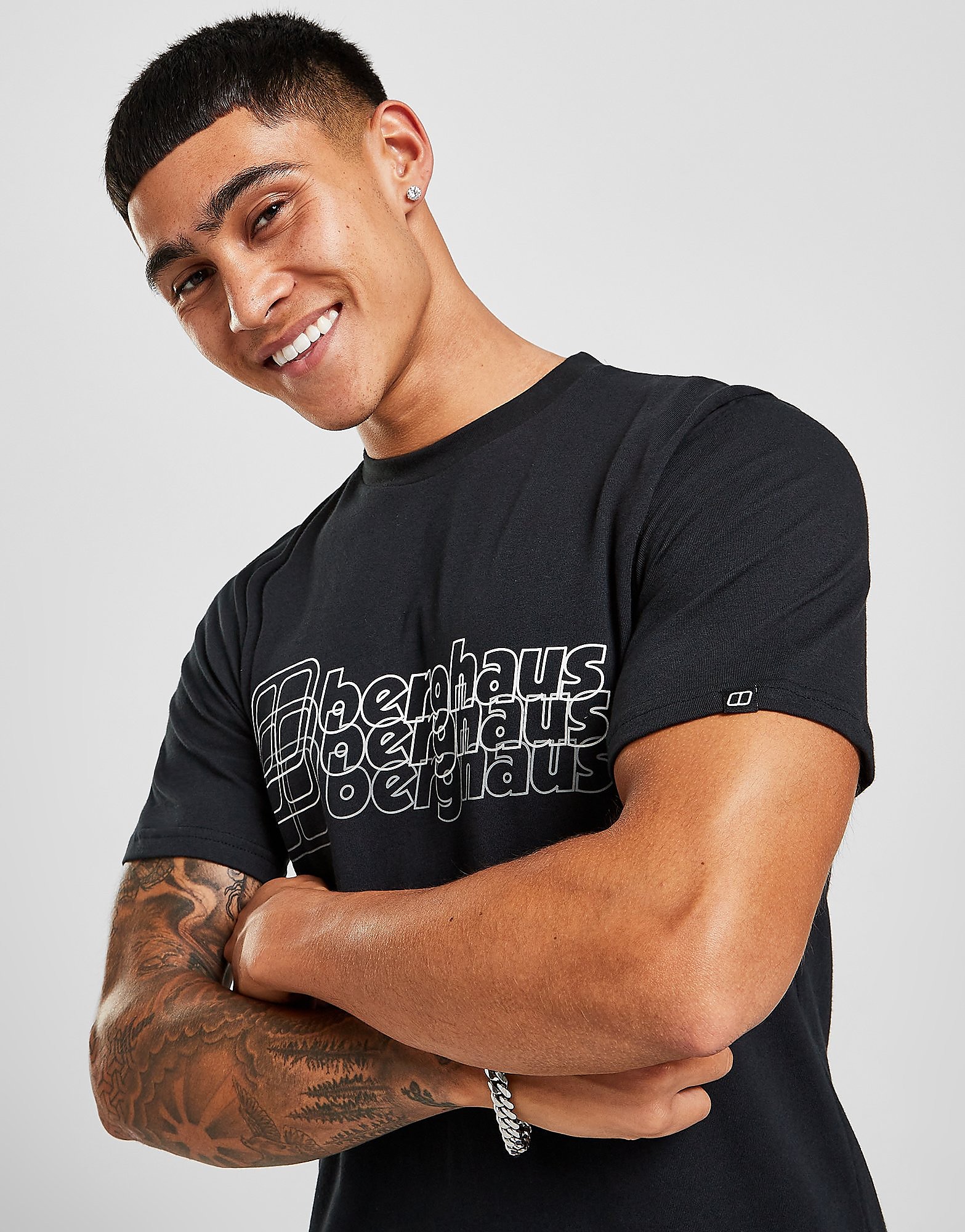 

Berghaus Repeat Logo T-Shirt - Only at JD - Black - Mens, Black
