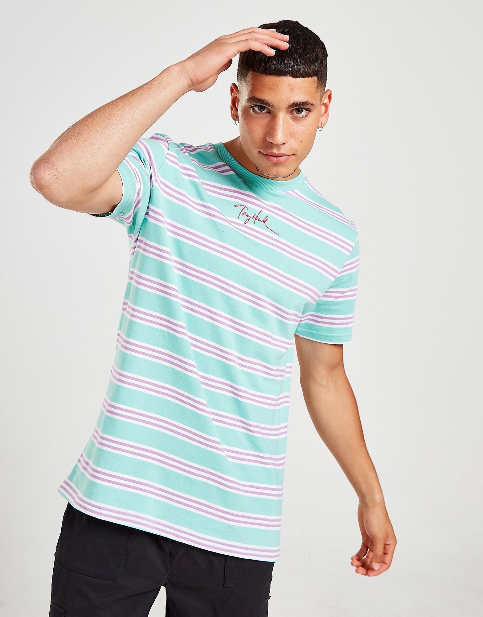 

Hawk Tiner Stripe T-Shirt - Blue - Mens, Blue
